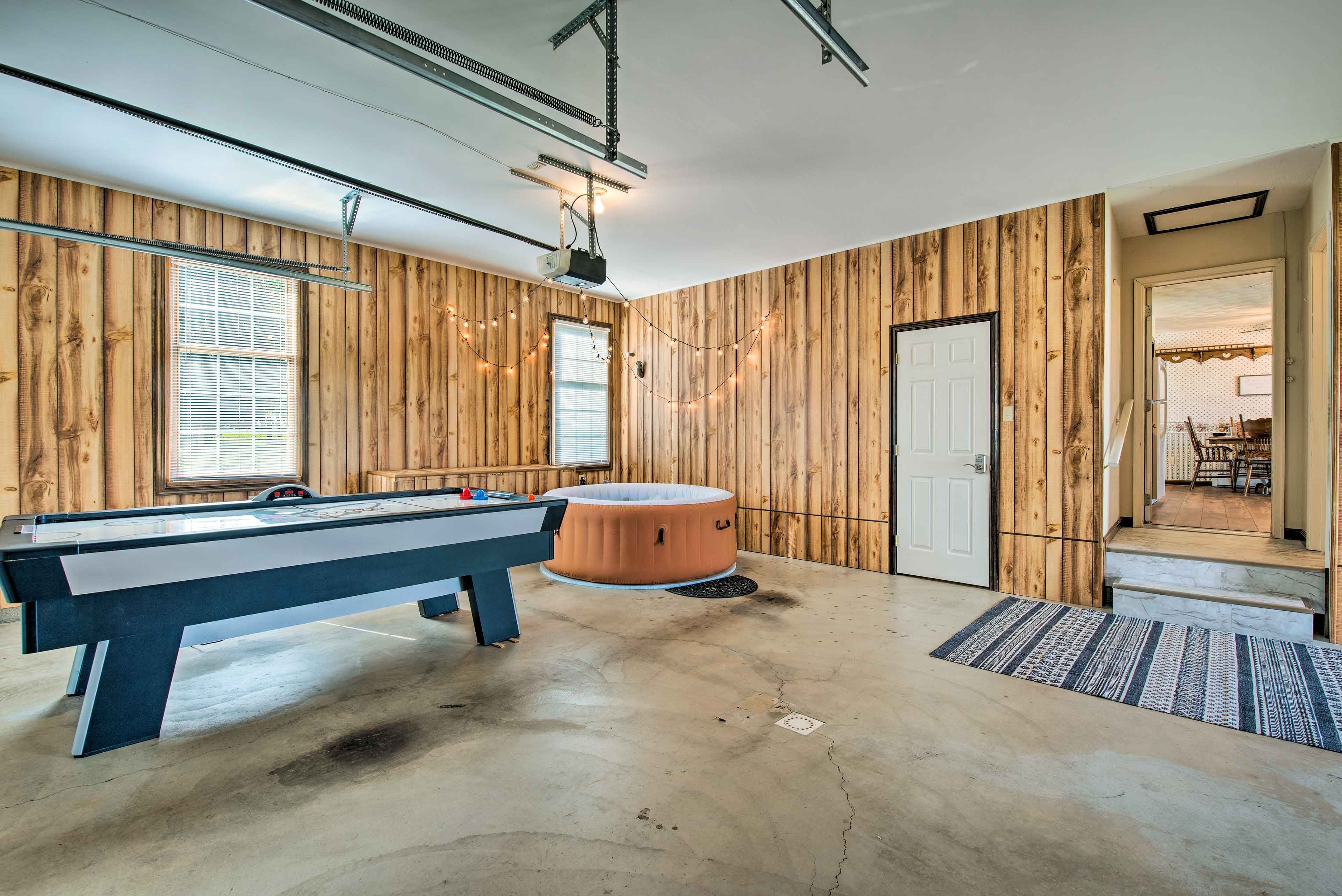 Game Room | Air Hockey | Inflatable Hot Tub