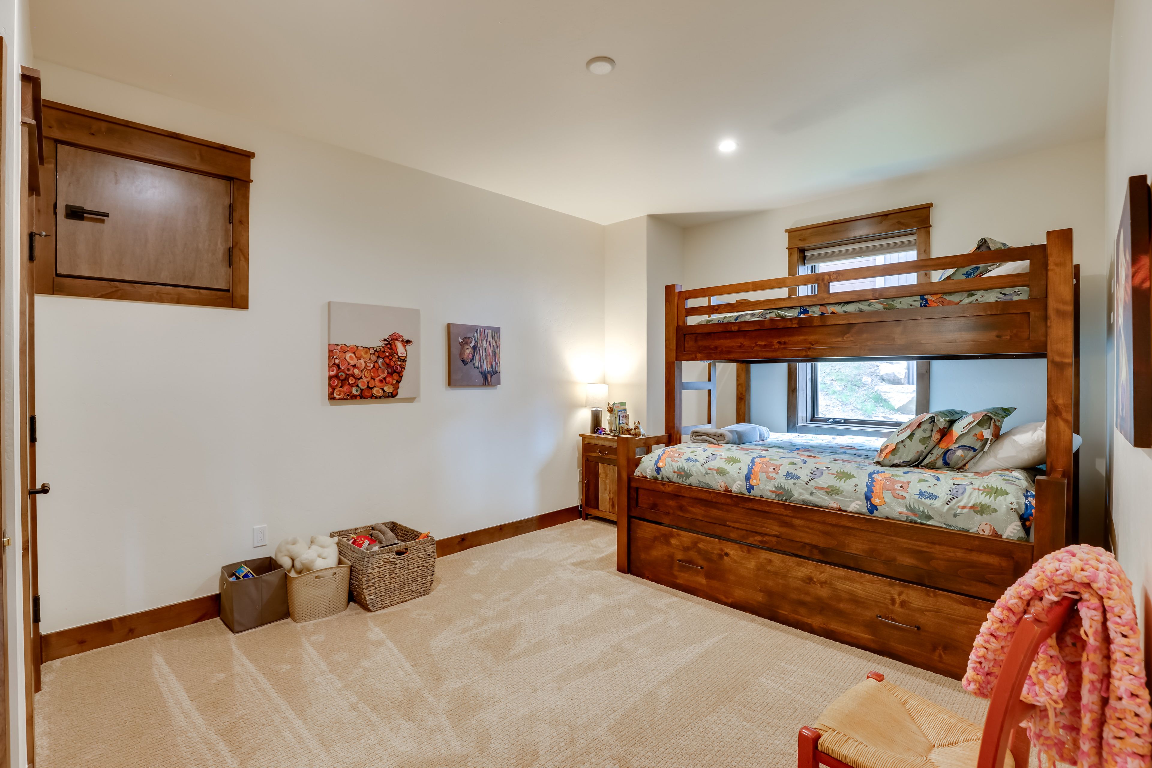 Bedroom 4 | Lower Level | Twin/Queen Bunk Bed | Twin Trundle Bed | Pack 'n Play
