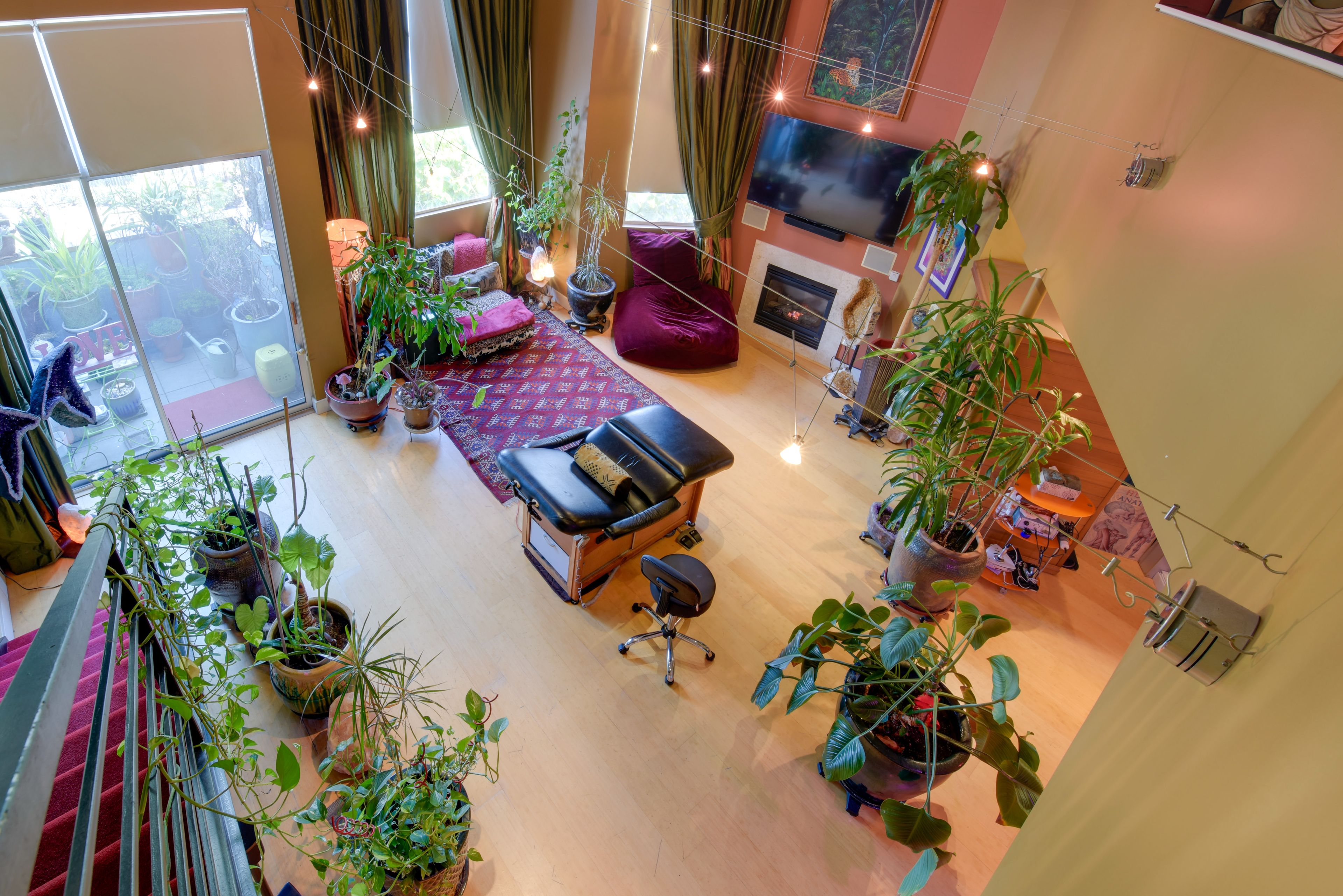 Living Room from Upper Level | Free WiFi | Smart TVs