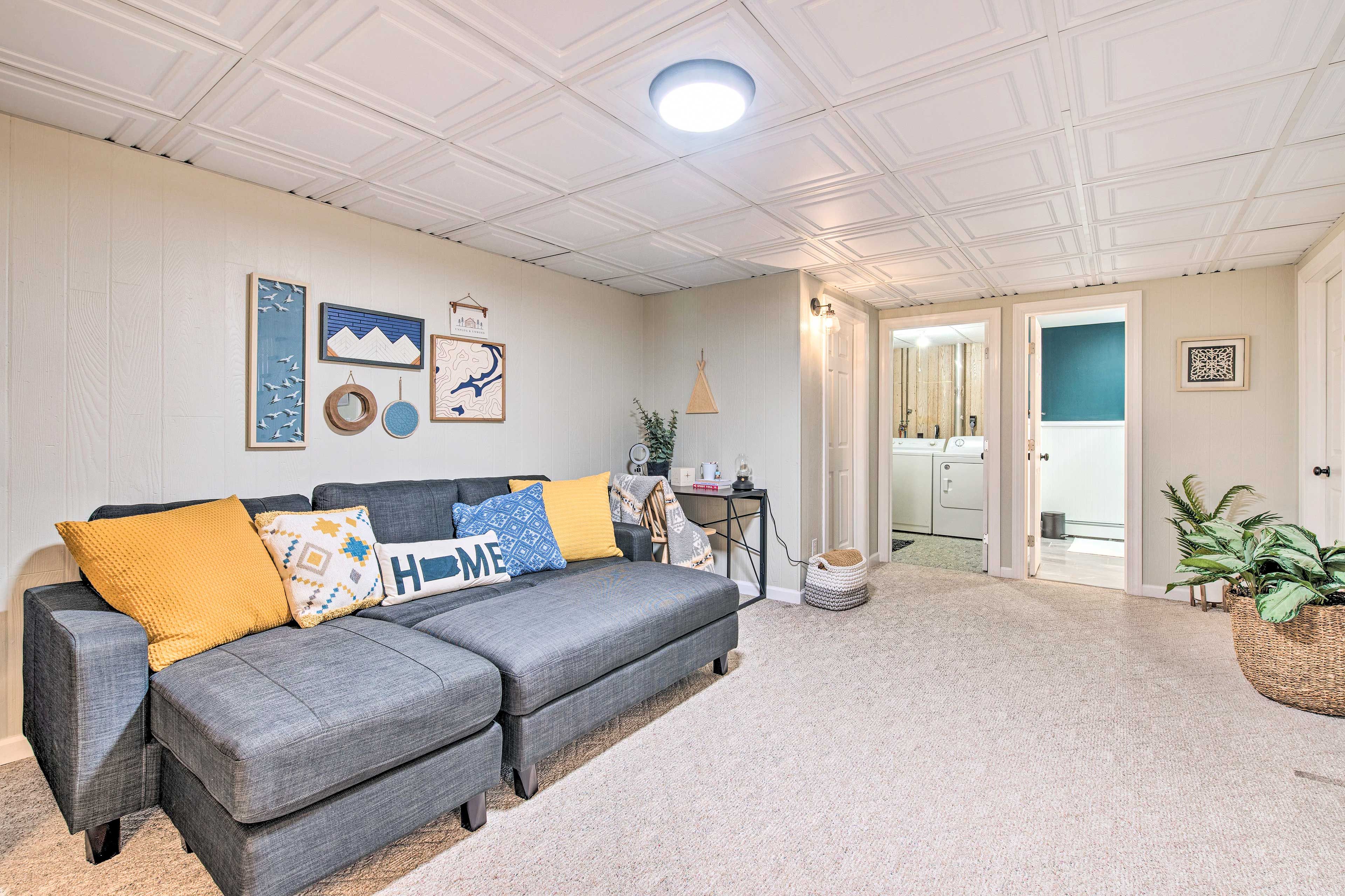 Basement Living Room | Basement Floor | Full Sleeper Sofa
