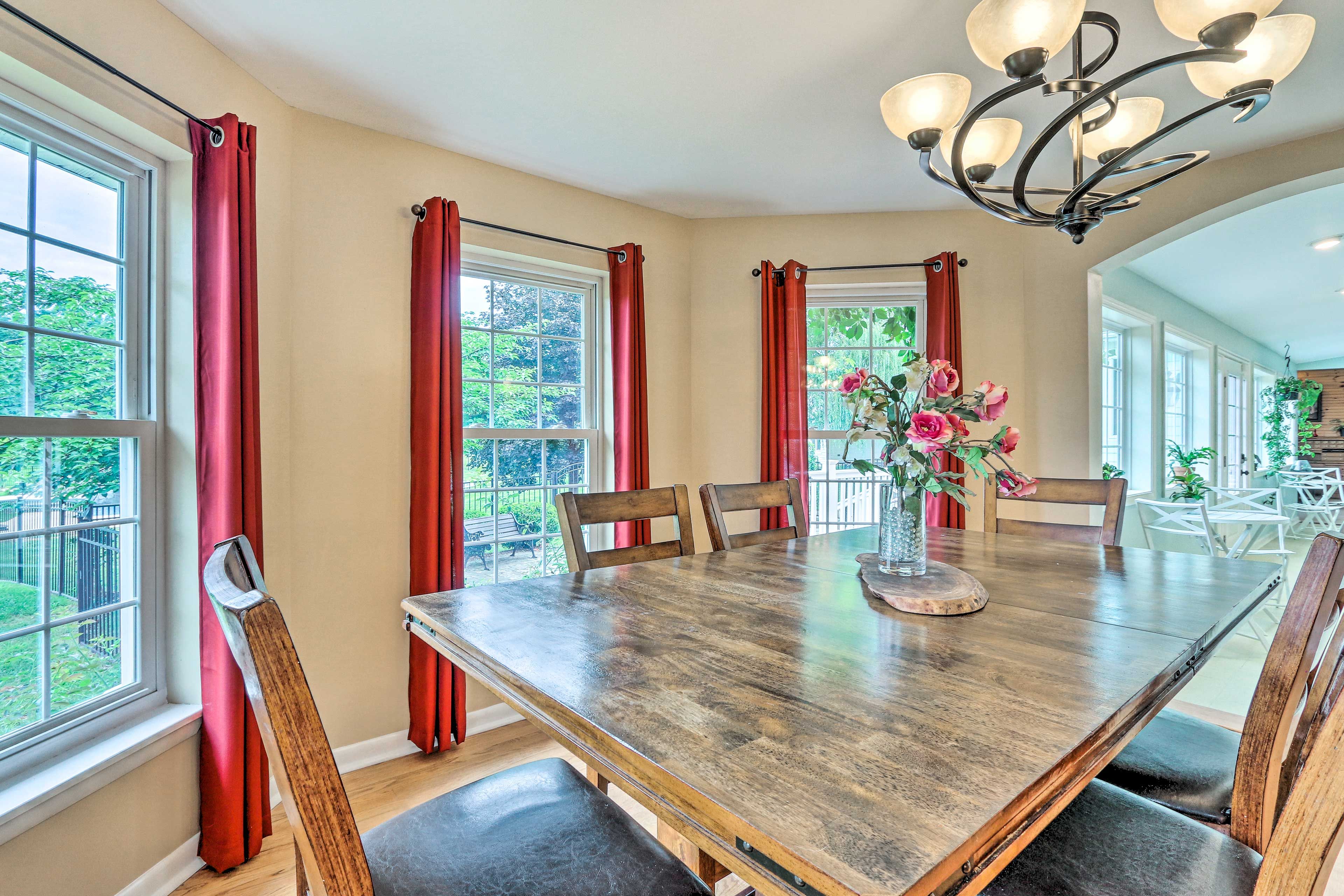 Dining Area | 1st Floor | Stairs Required | Laptop-Friendly Workspace