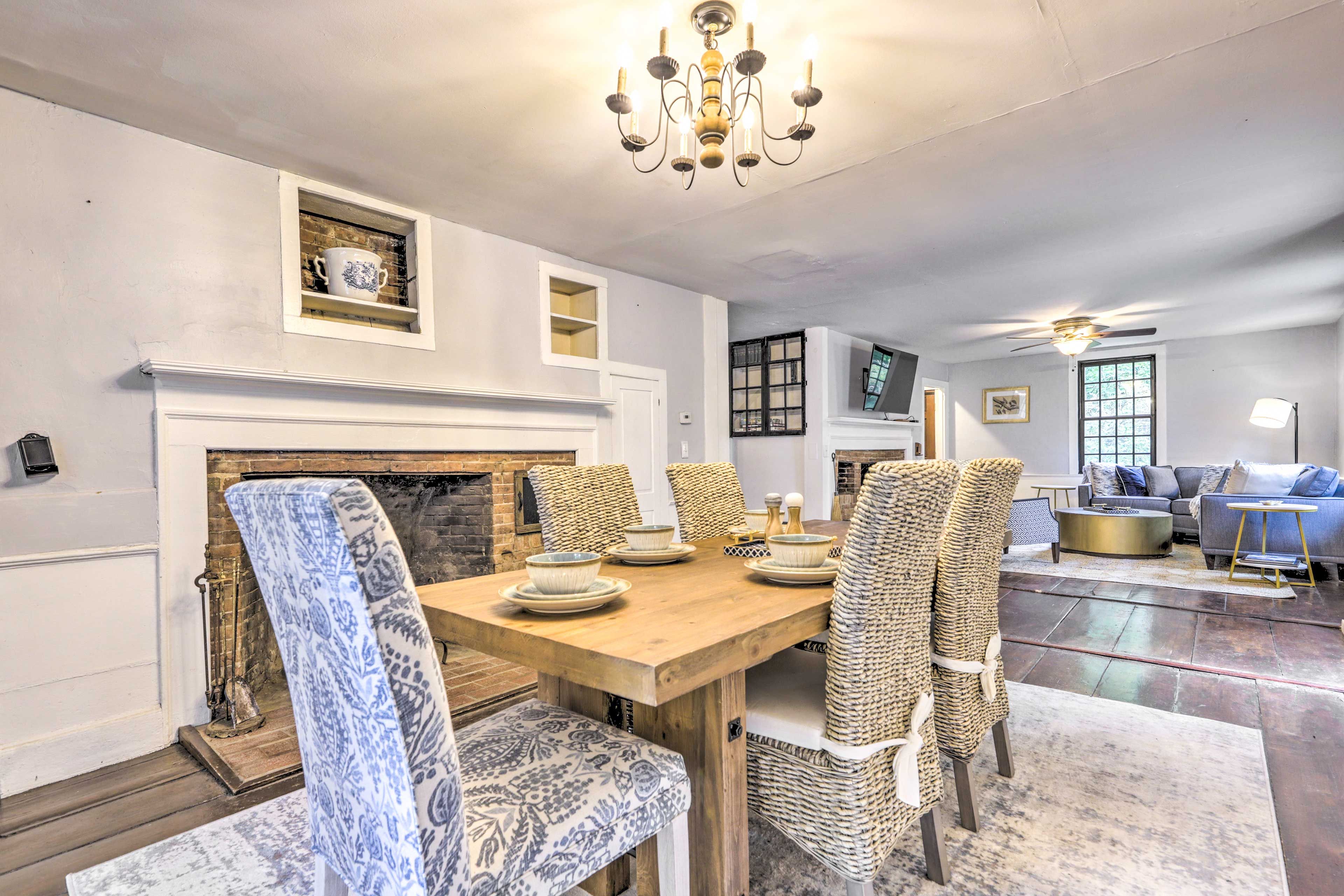 Dining Area | Dishware & Flatware | Decorative Fireplace