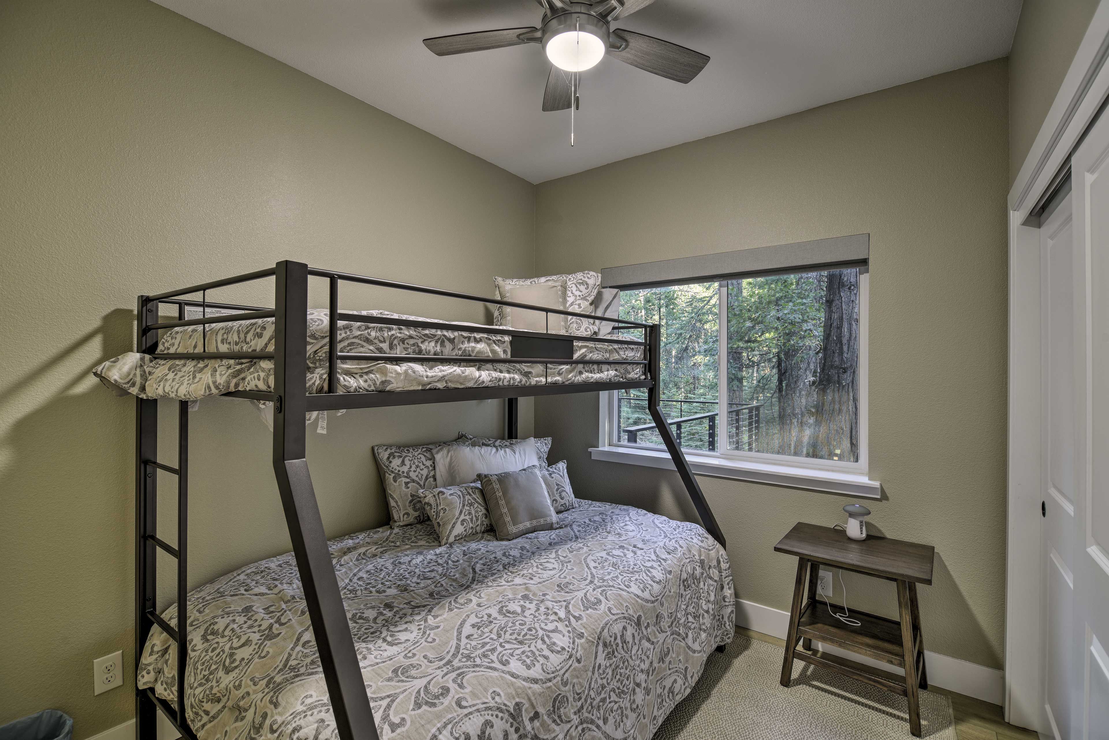 Bedroom 2 | Twin/Full Bunk Bed | Central Air Conditioning & Electric Heating
