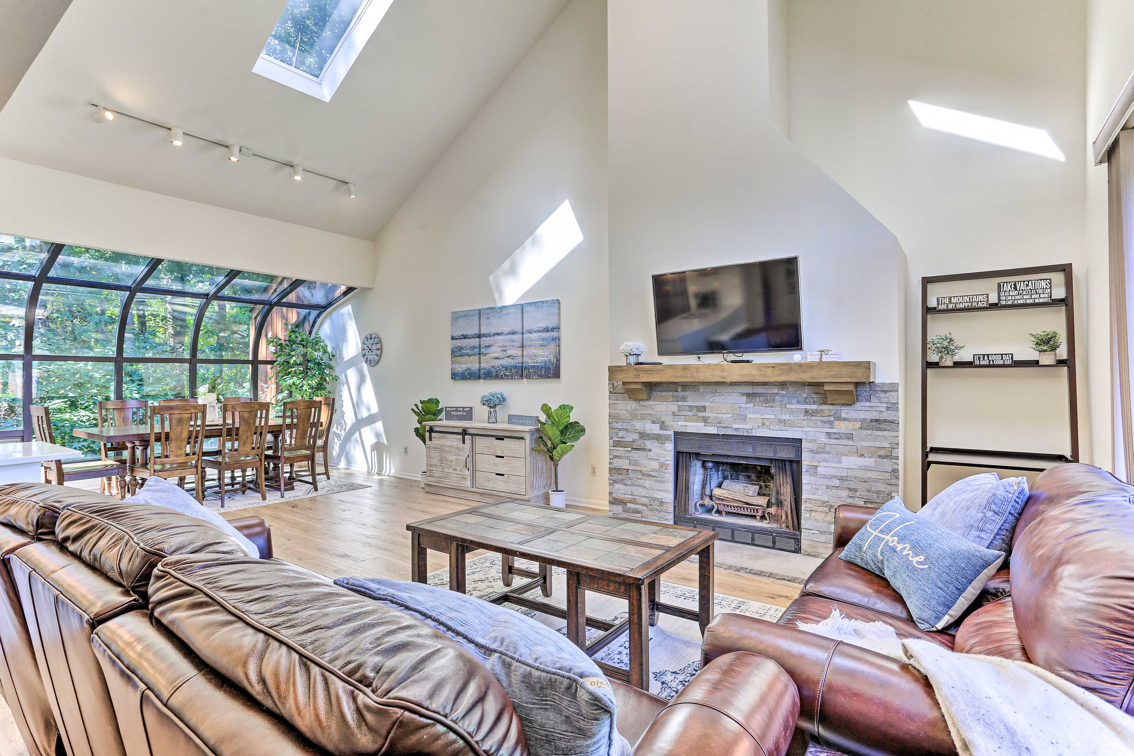 Vernon Township Vacation Rental | 3BR | 2BA | Stairs Required | 1,452 Sq Ft