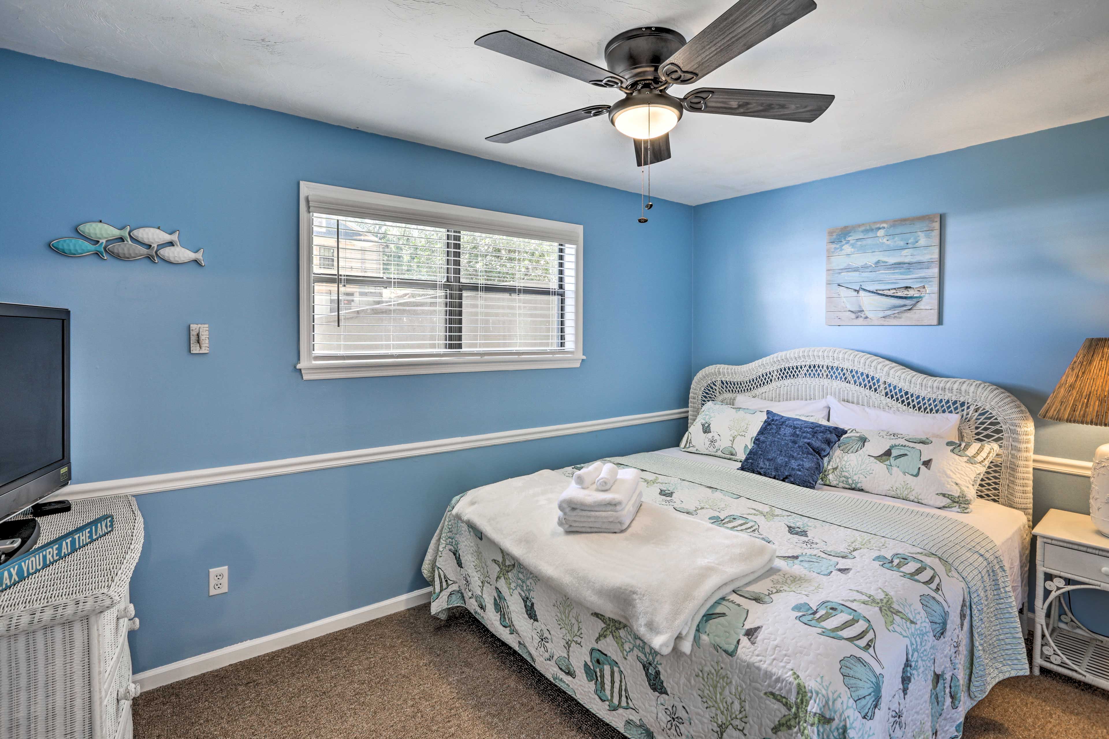 Bedroom 1 | Lower Level | California King Bed | Linens Provided