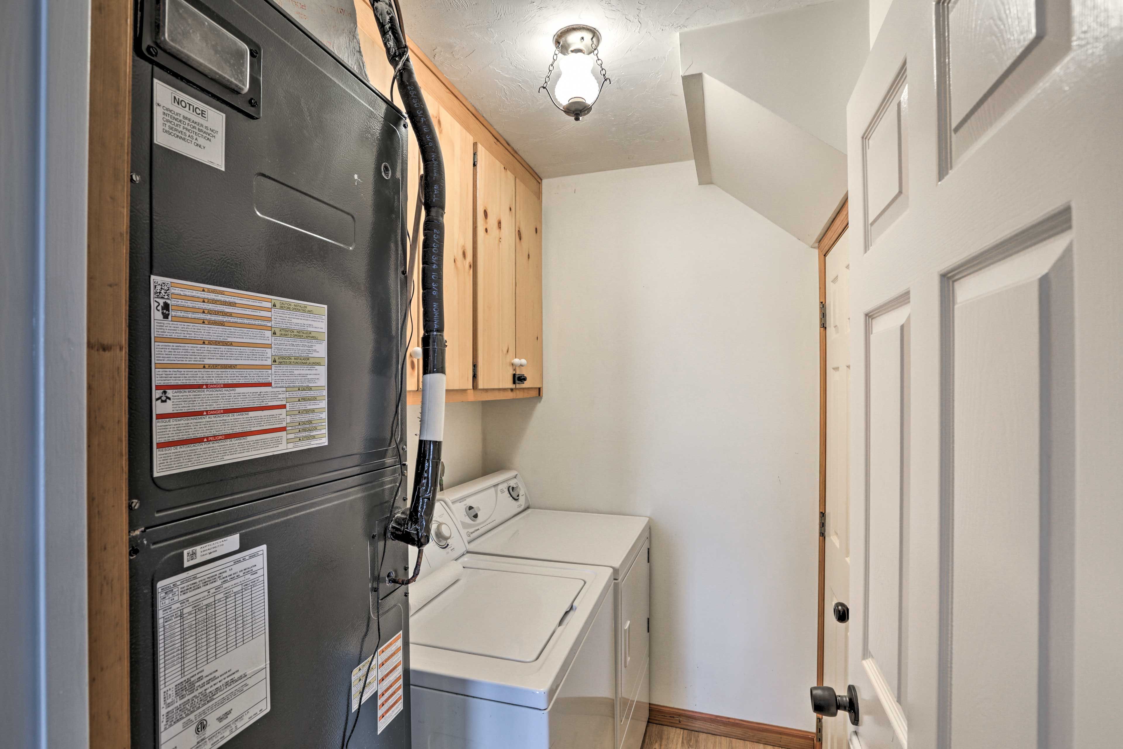 Laundry Room | Washer + Dryer | Iron + Board