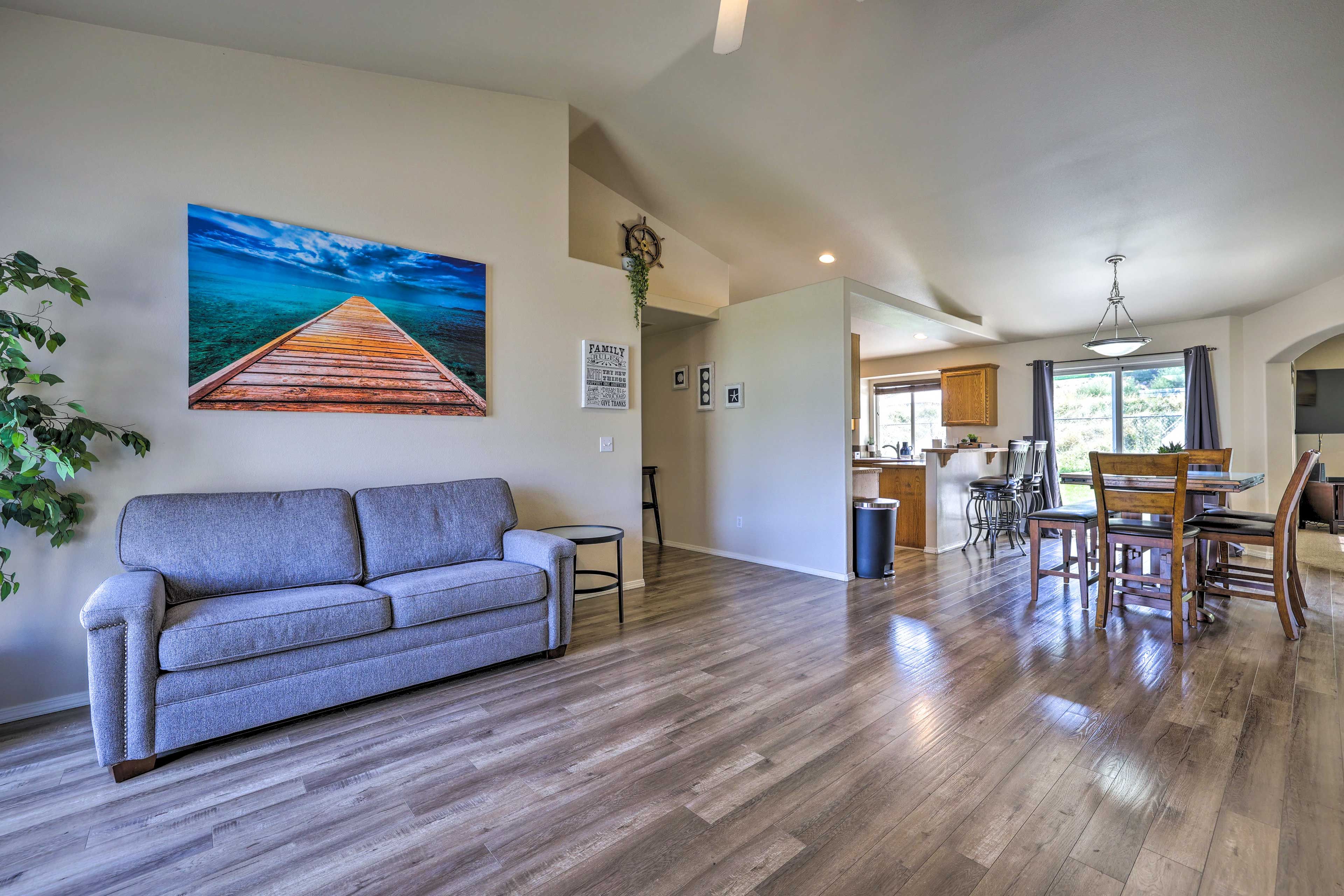 Living Room | Full Sleeper Sofa | Queen Air Mattress | Pack 'n Play