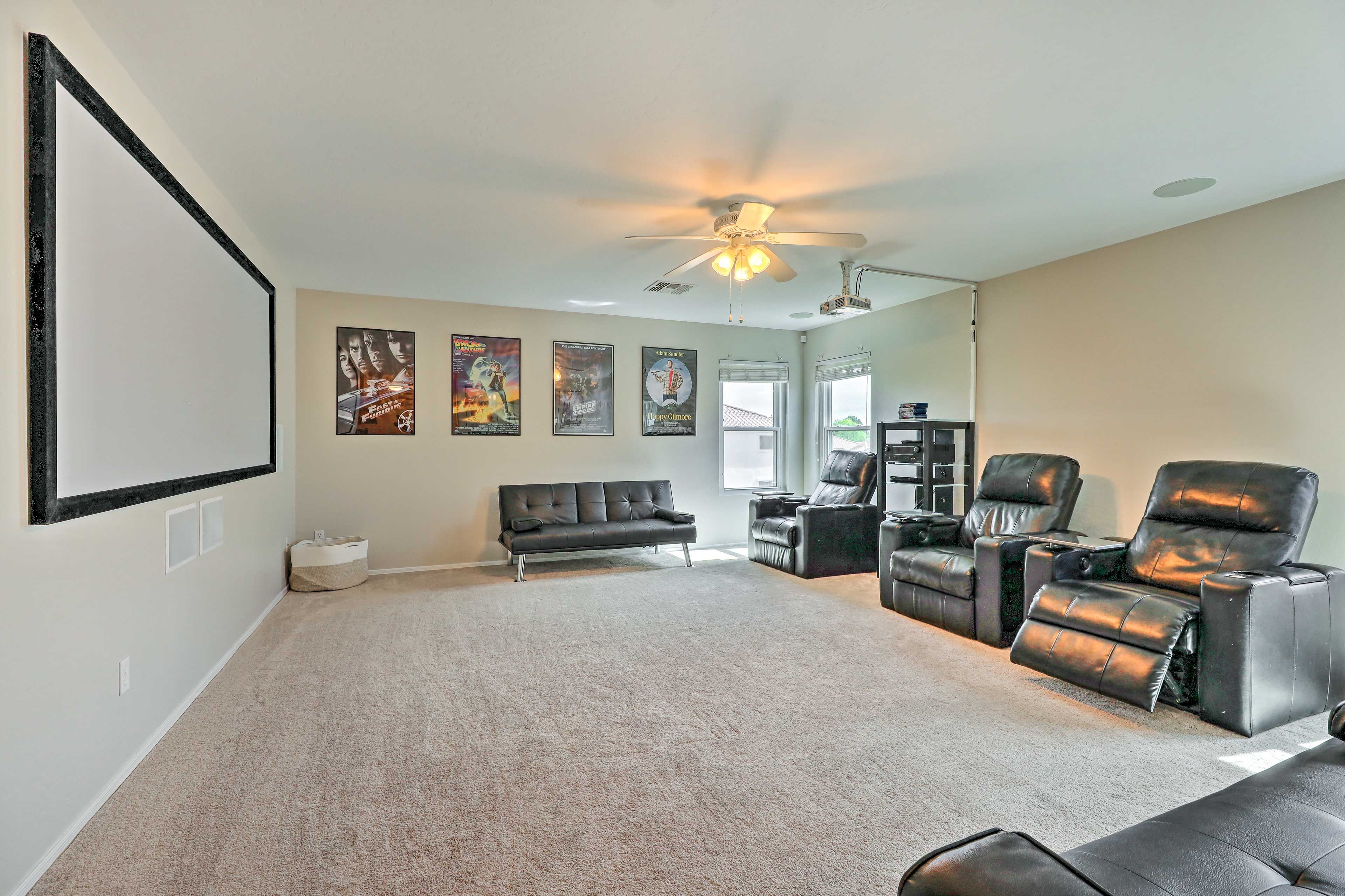 Media Room | Home Theater System | 2 Futons