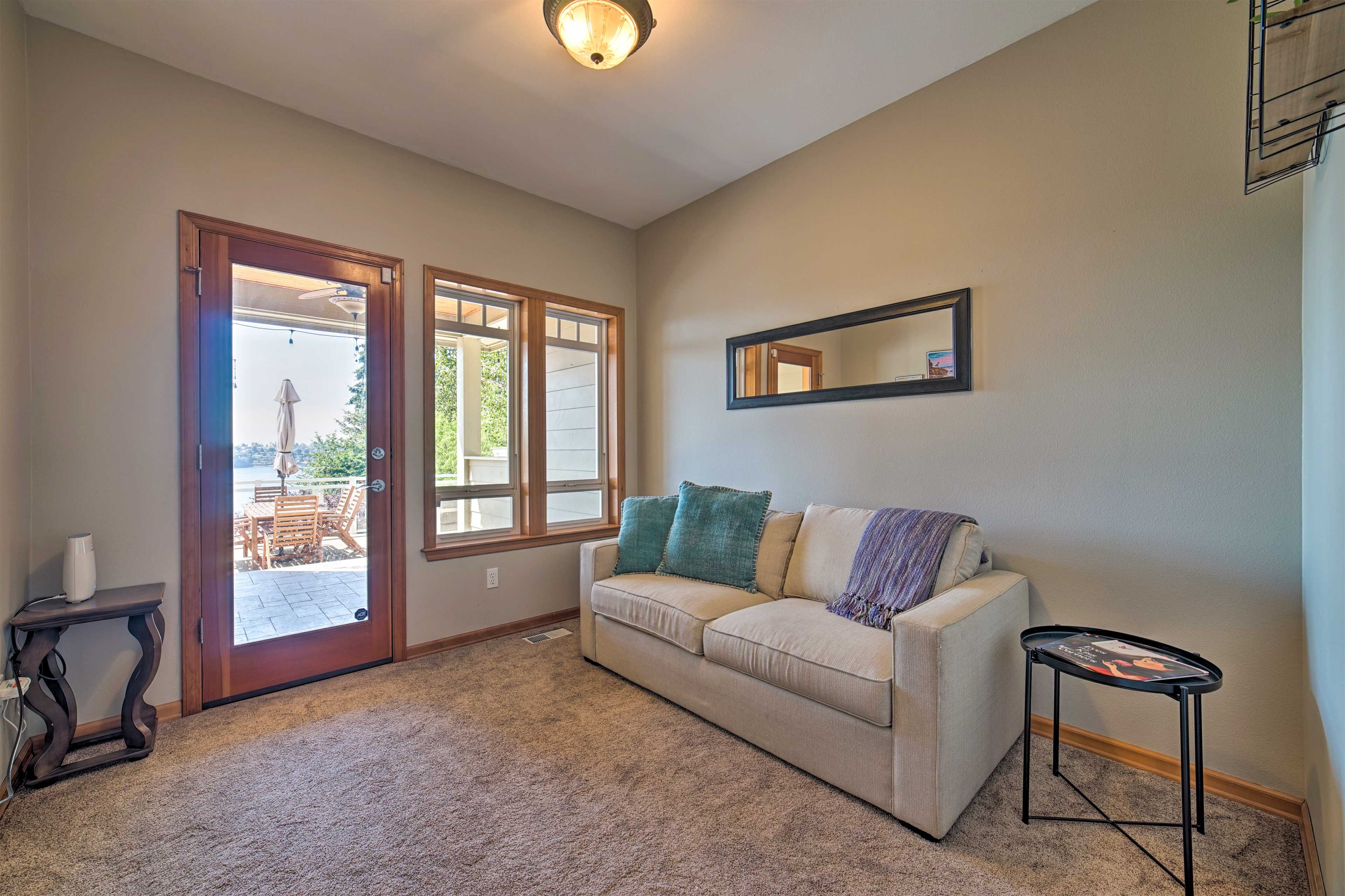 Den | Lower Level | Full Sleeper Sofa | Toddler Mattress Available