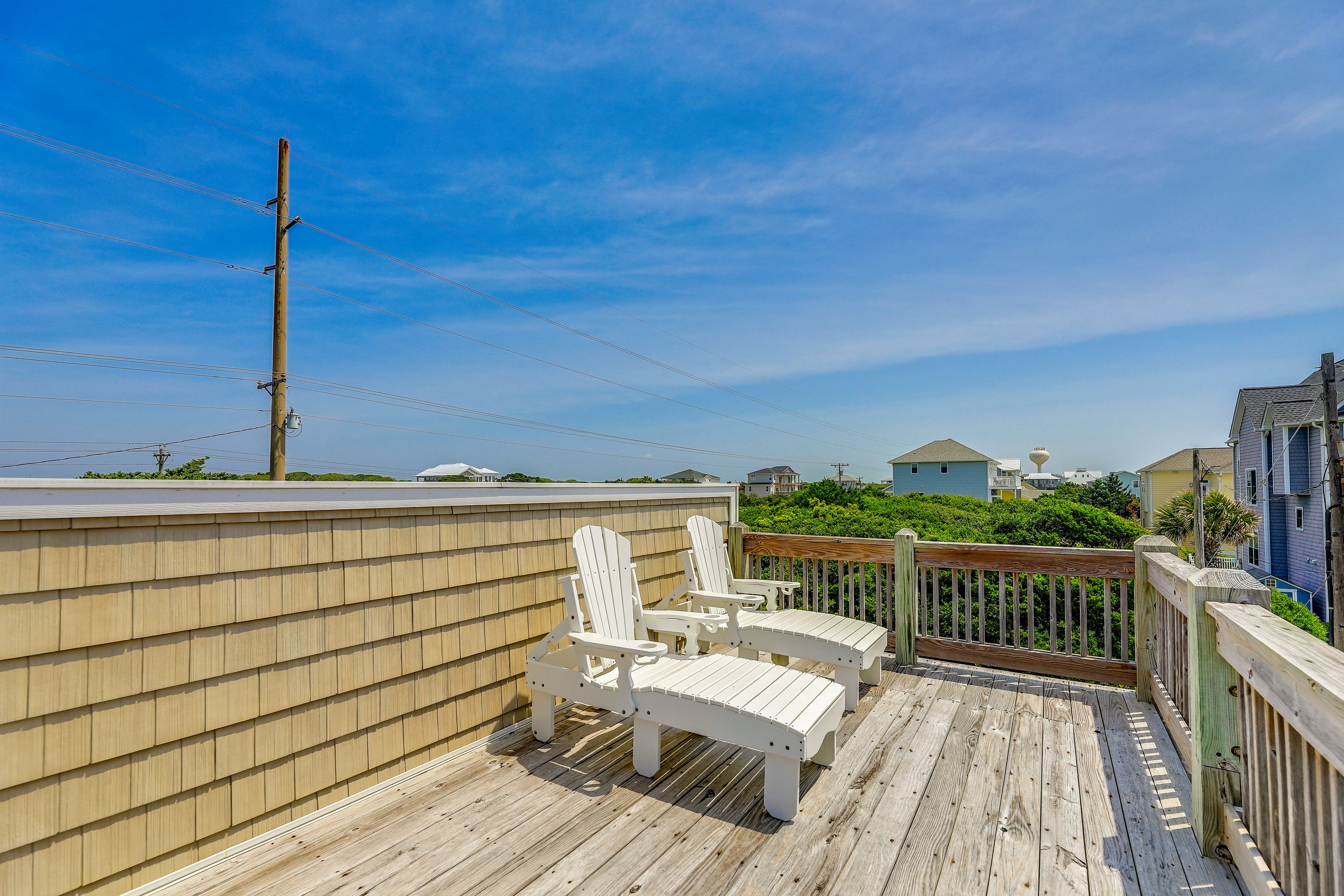 Top Deck | Spiral Staircase Access | Ocean Views