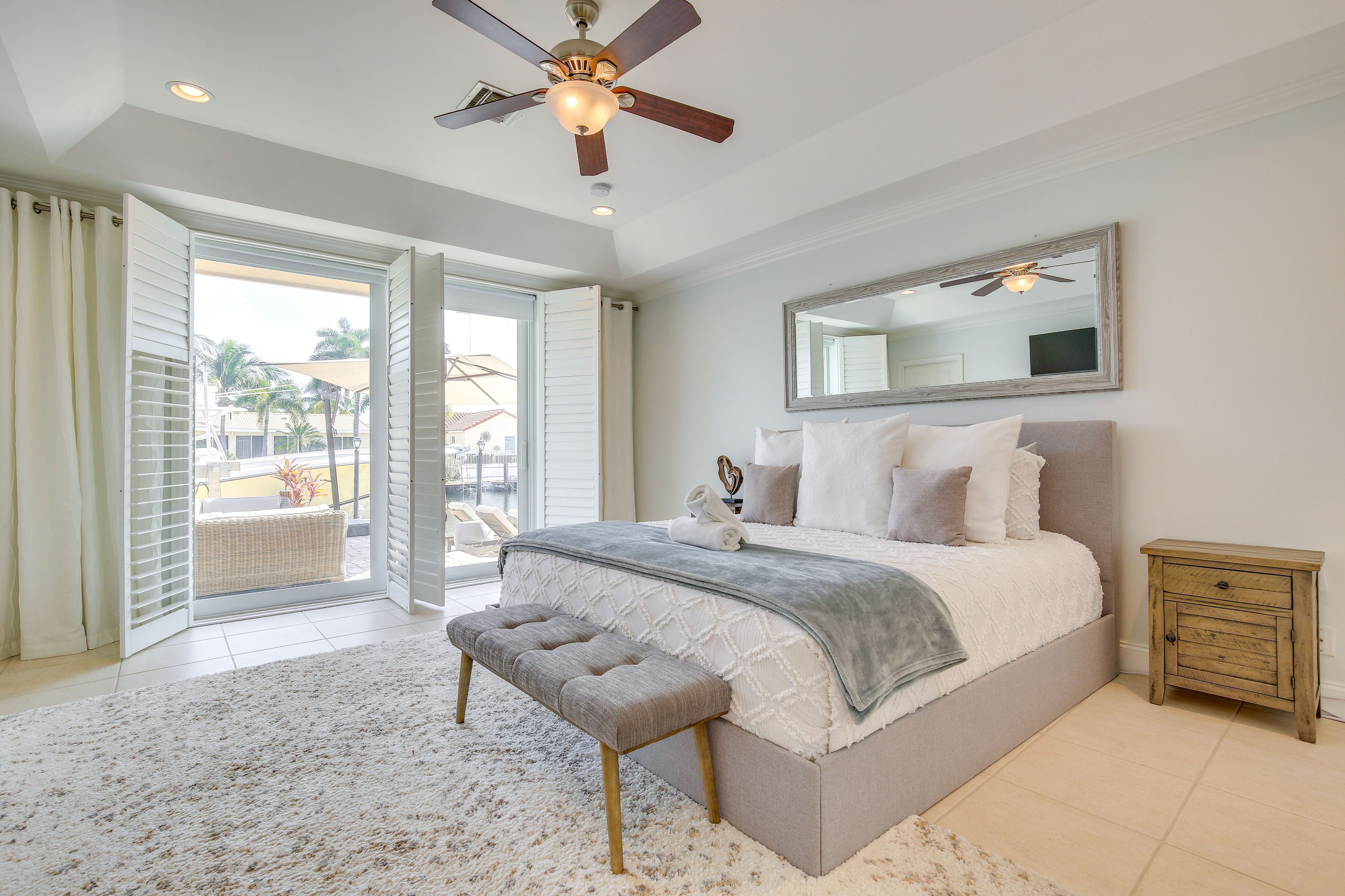 Bedroom 1 | California King Bed | Patio Access | En-Suite Bathroom