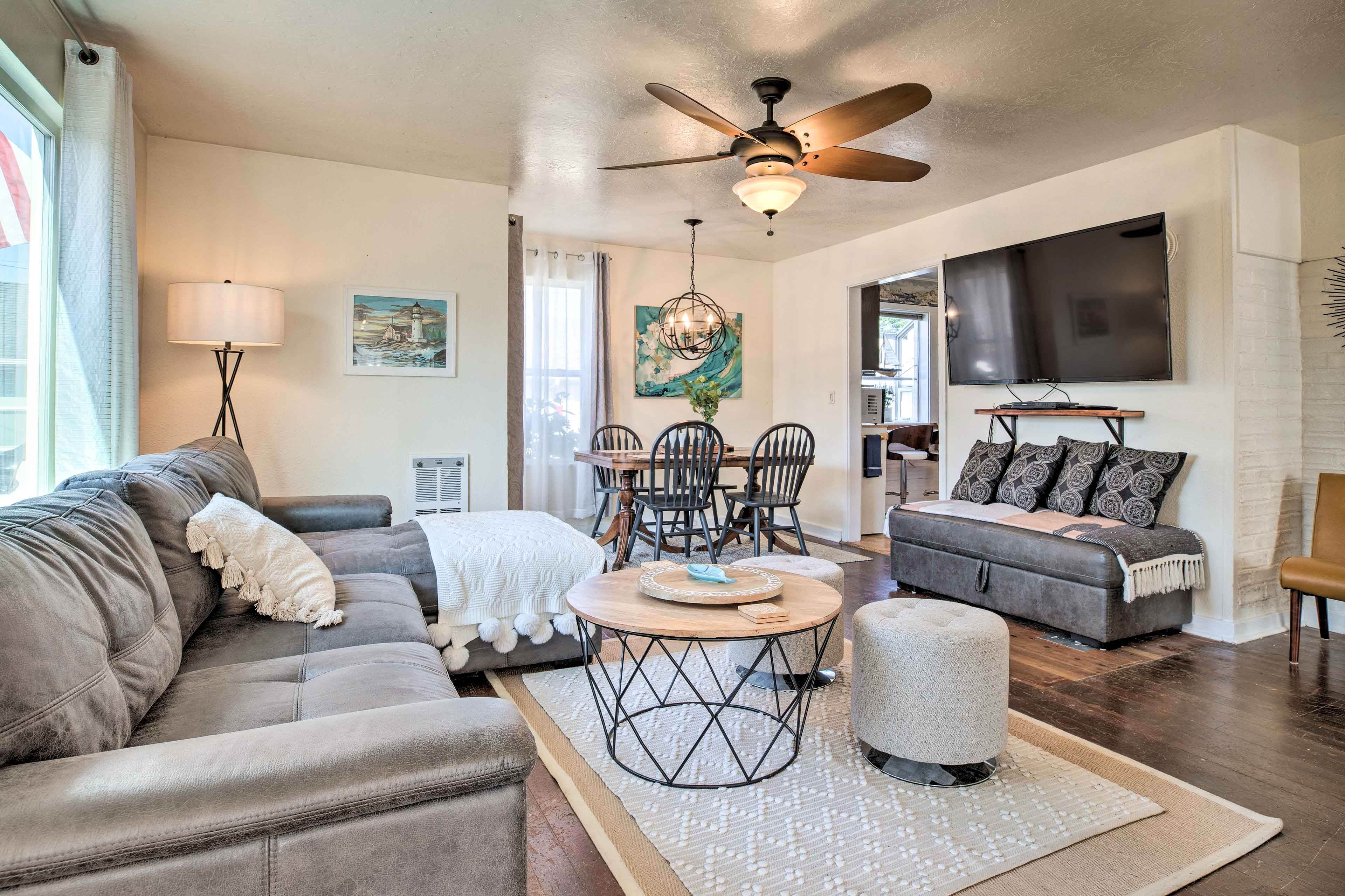 Living Room | Single-Story House | Bike Path Access Nearby