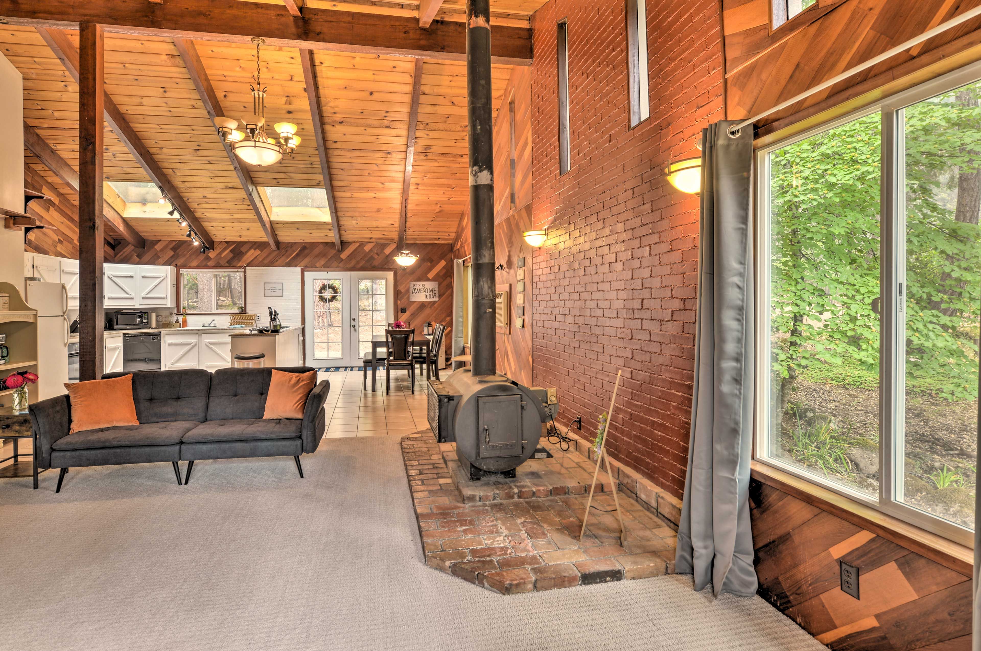Living Room | Wood-Burning Stove | 2 Sleeper Sofas | Foosball Table