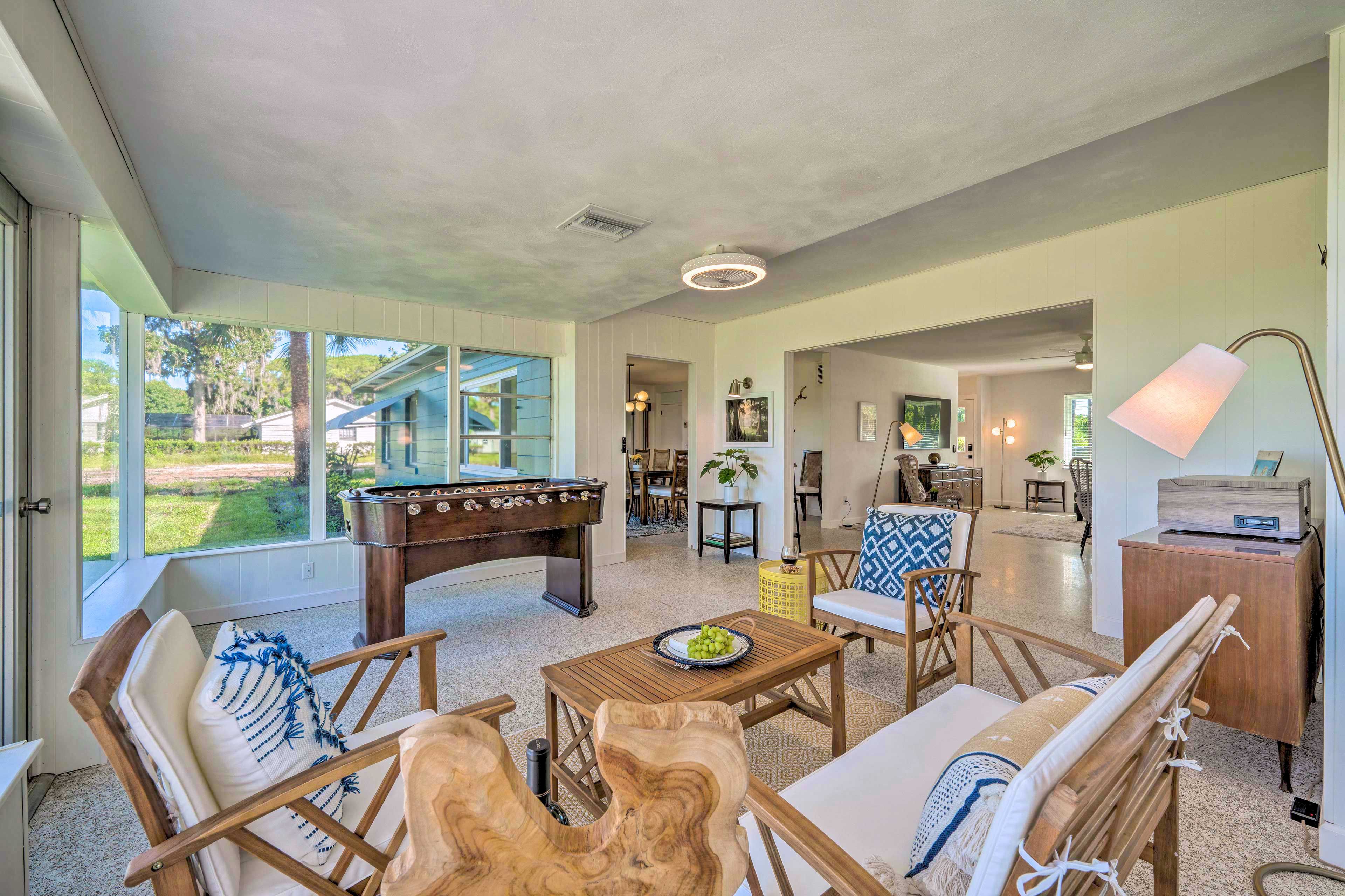 Sunroom | Foosball Table | Board Games | Outdoor Dining Area