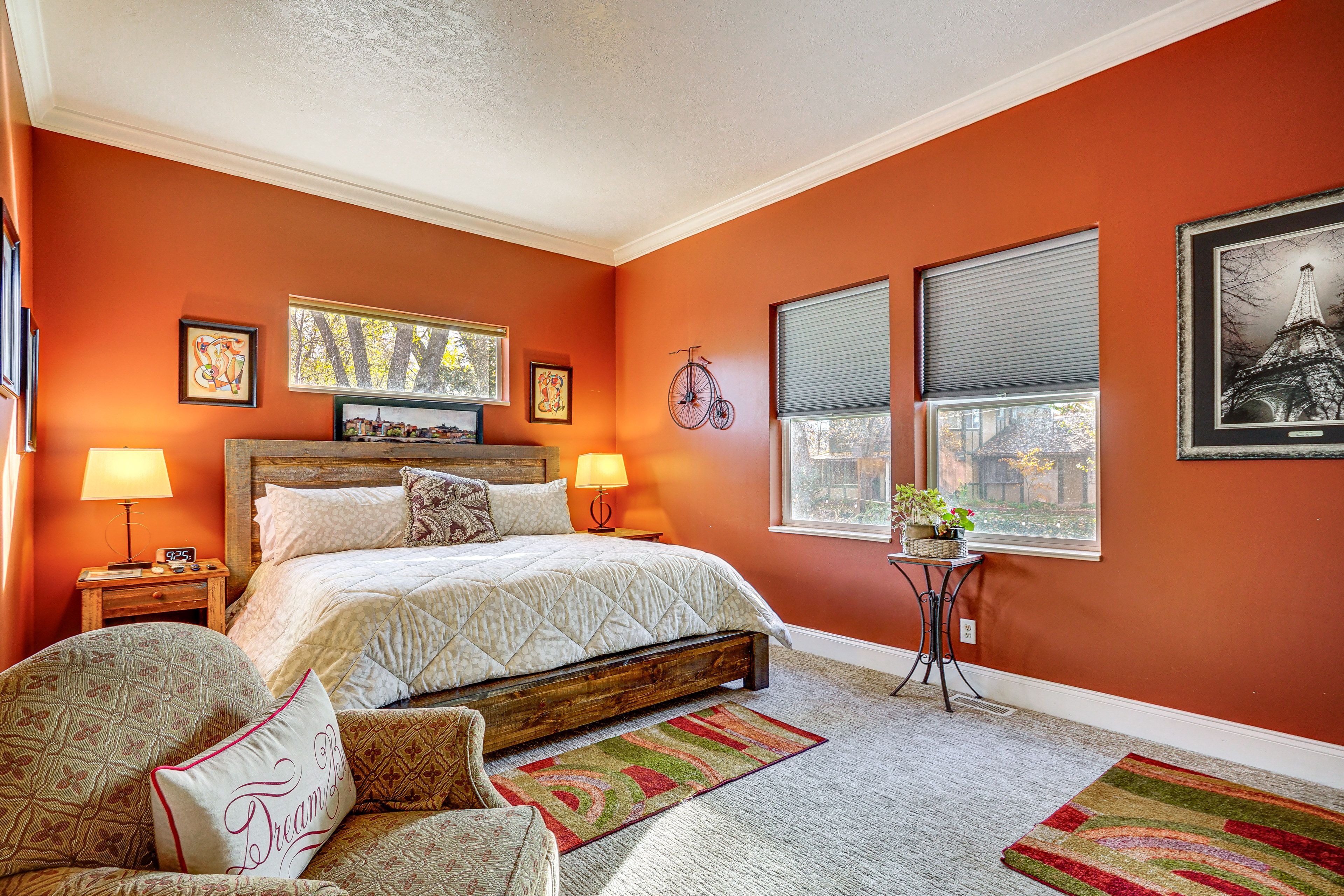 Bedroom 2 | King Bed | En-Suite Bathroom | Smart TV | Electric Fireplace