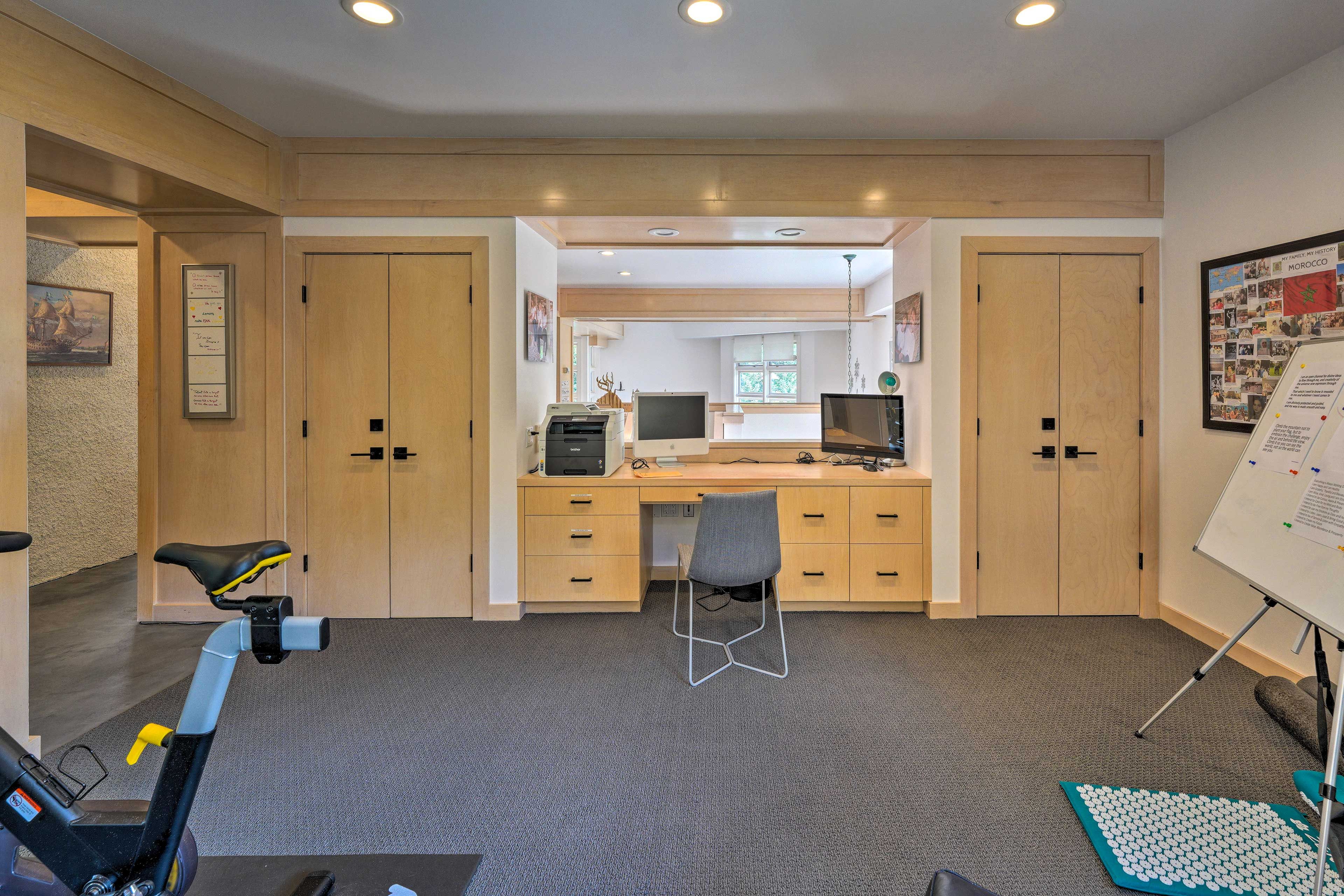 Office | WFH Desk | Sleeper Sofa | Exercise Bike