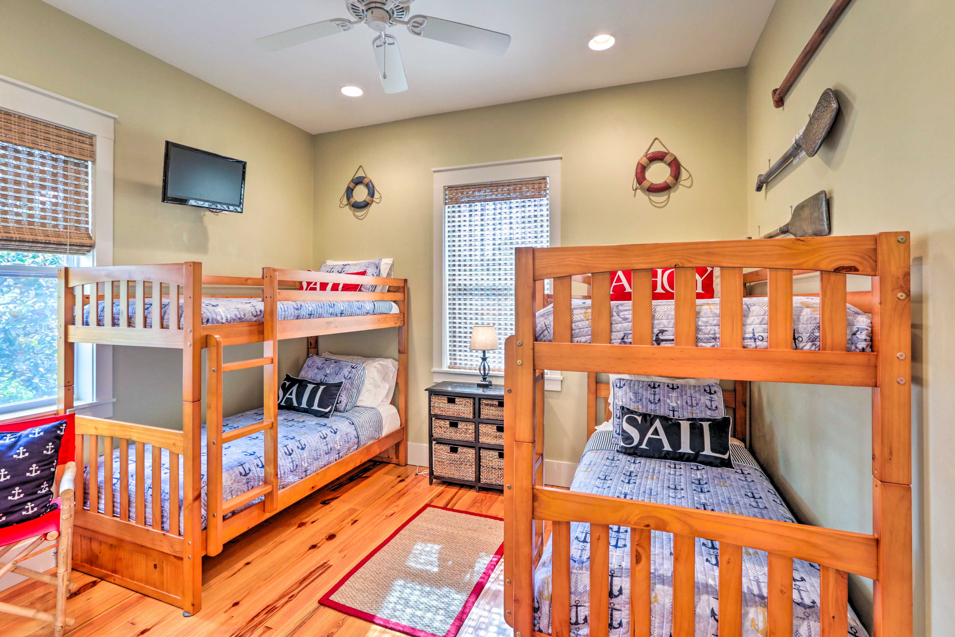 Bedroom 3 | 2 Twin Bunk Beds | DISH Satellite TV
