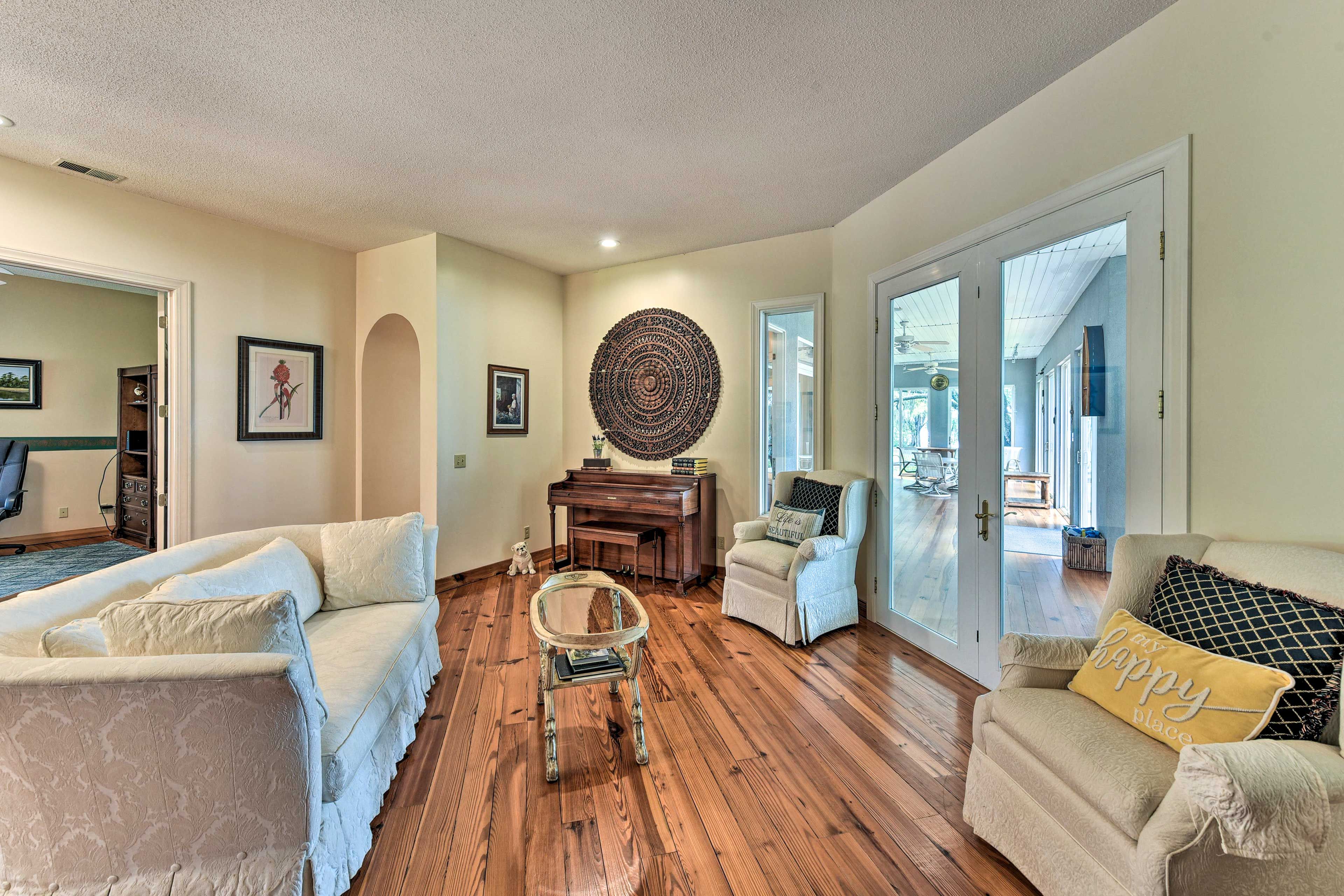 Sitting Room | Access to Sunroom | Piano | Central A/C & Heat