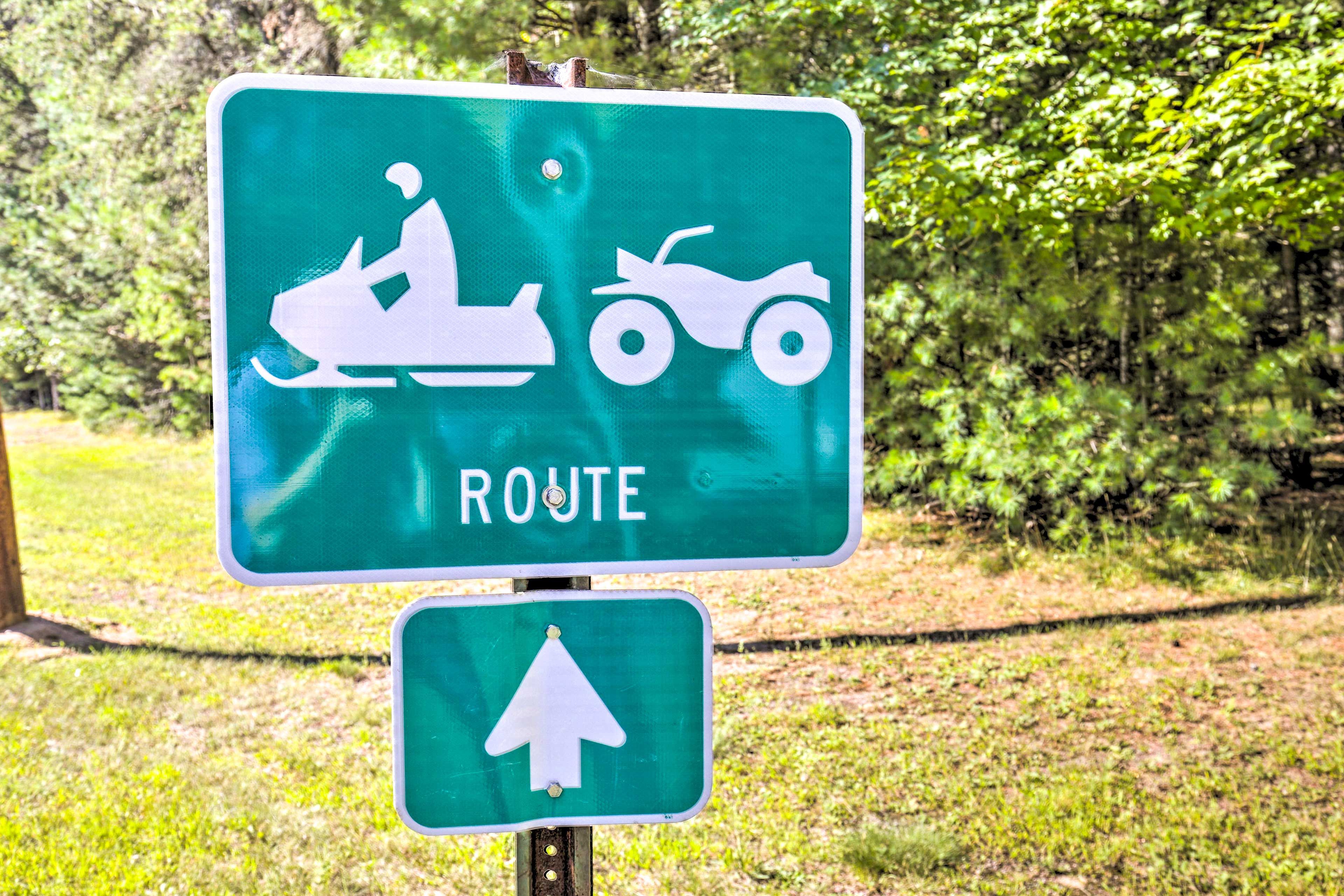 Snowmobile & ATV Routes On-Site