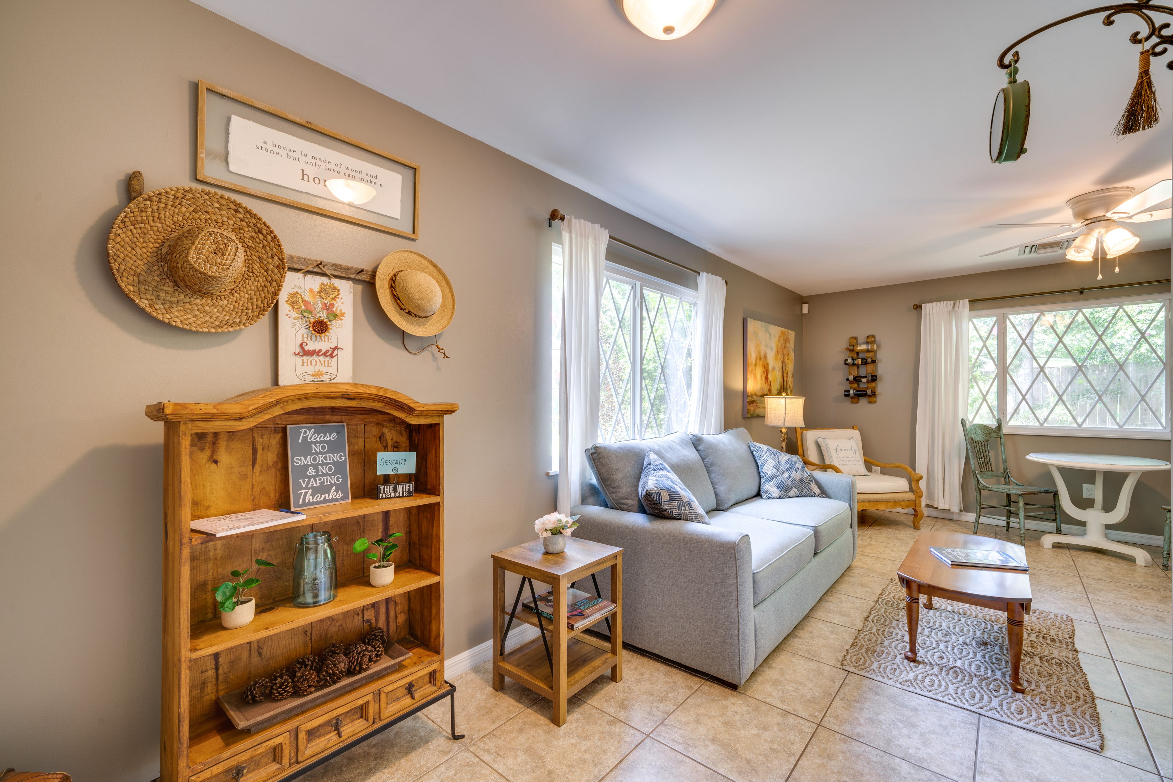 Living Room | Main Level | Free WiFi | Window A/C Unit | Smart TV