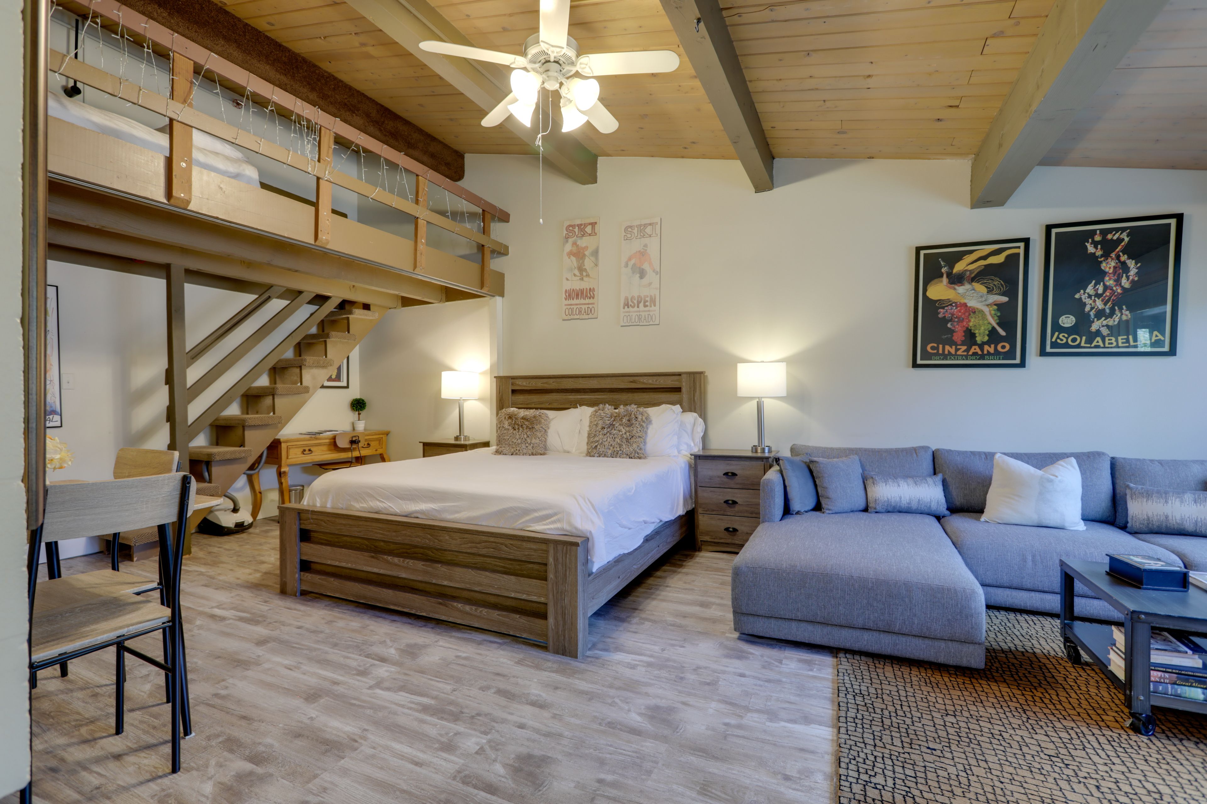 Studio | Sleeping Area | 1st Floor | King Bed | Linens Provided