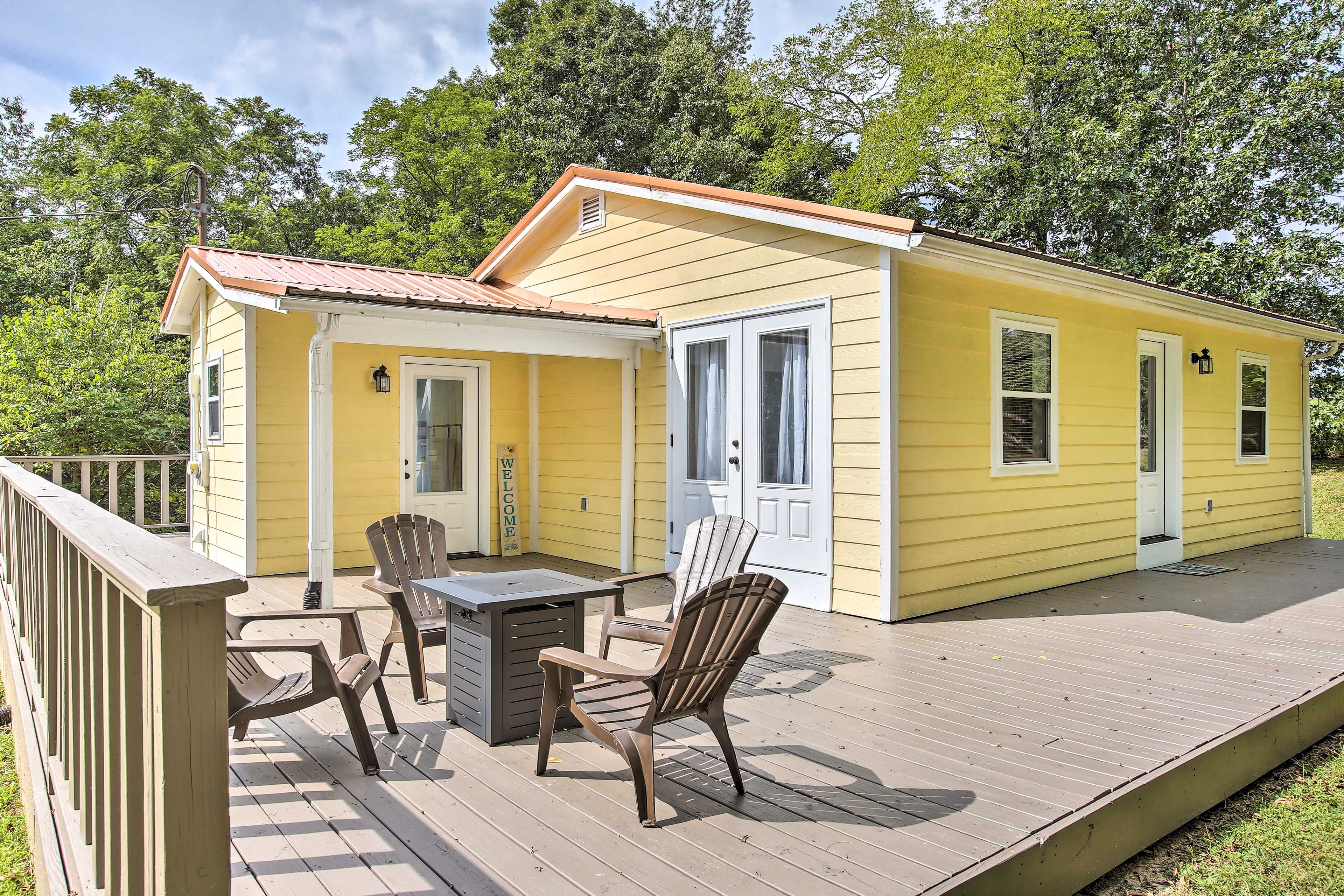 Cabin Exterior | Deck | Fire Pit w/ Seating