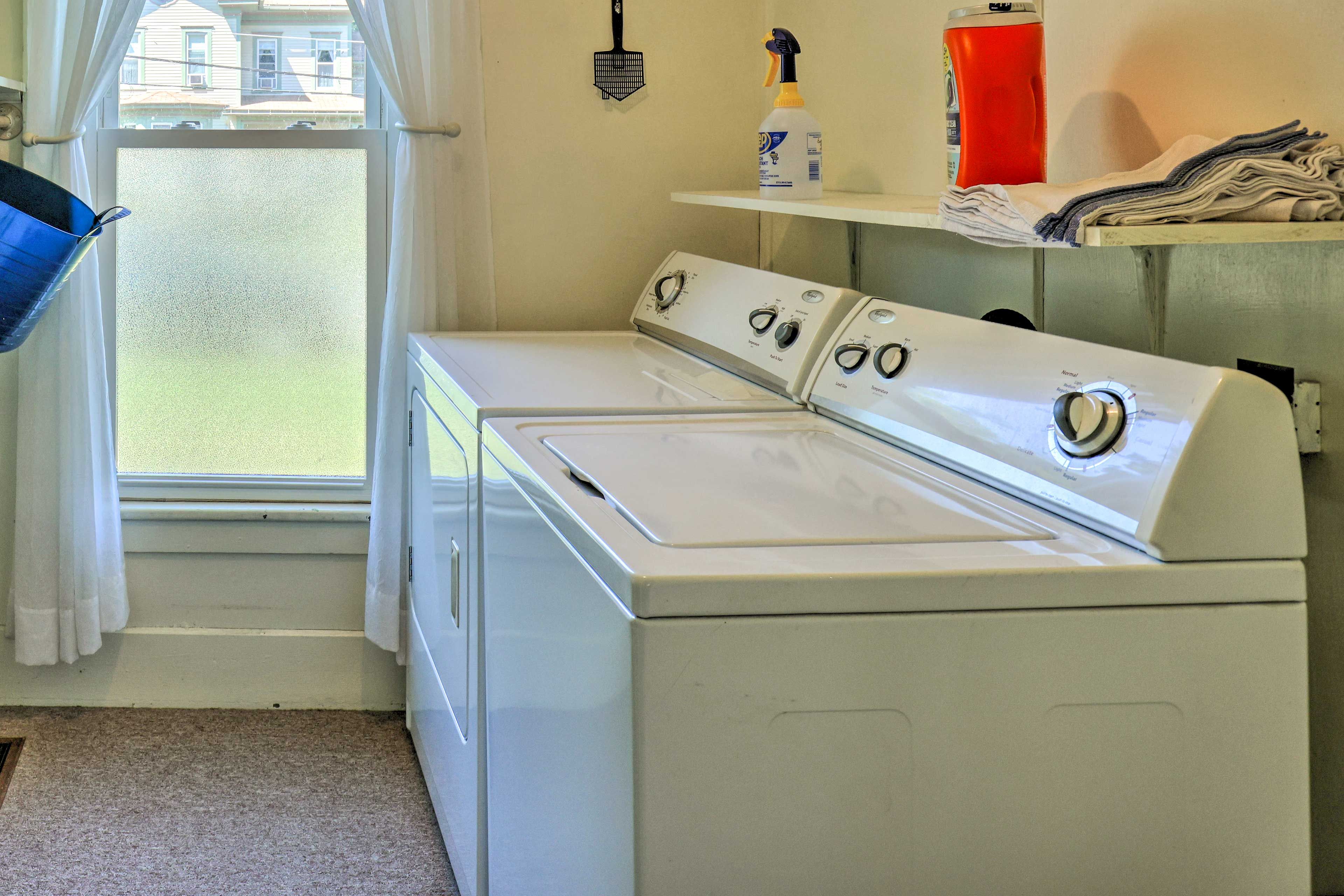 Laundry Room | Washer & Dryer | Iron/Board | Trash Bags/Paper Towels