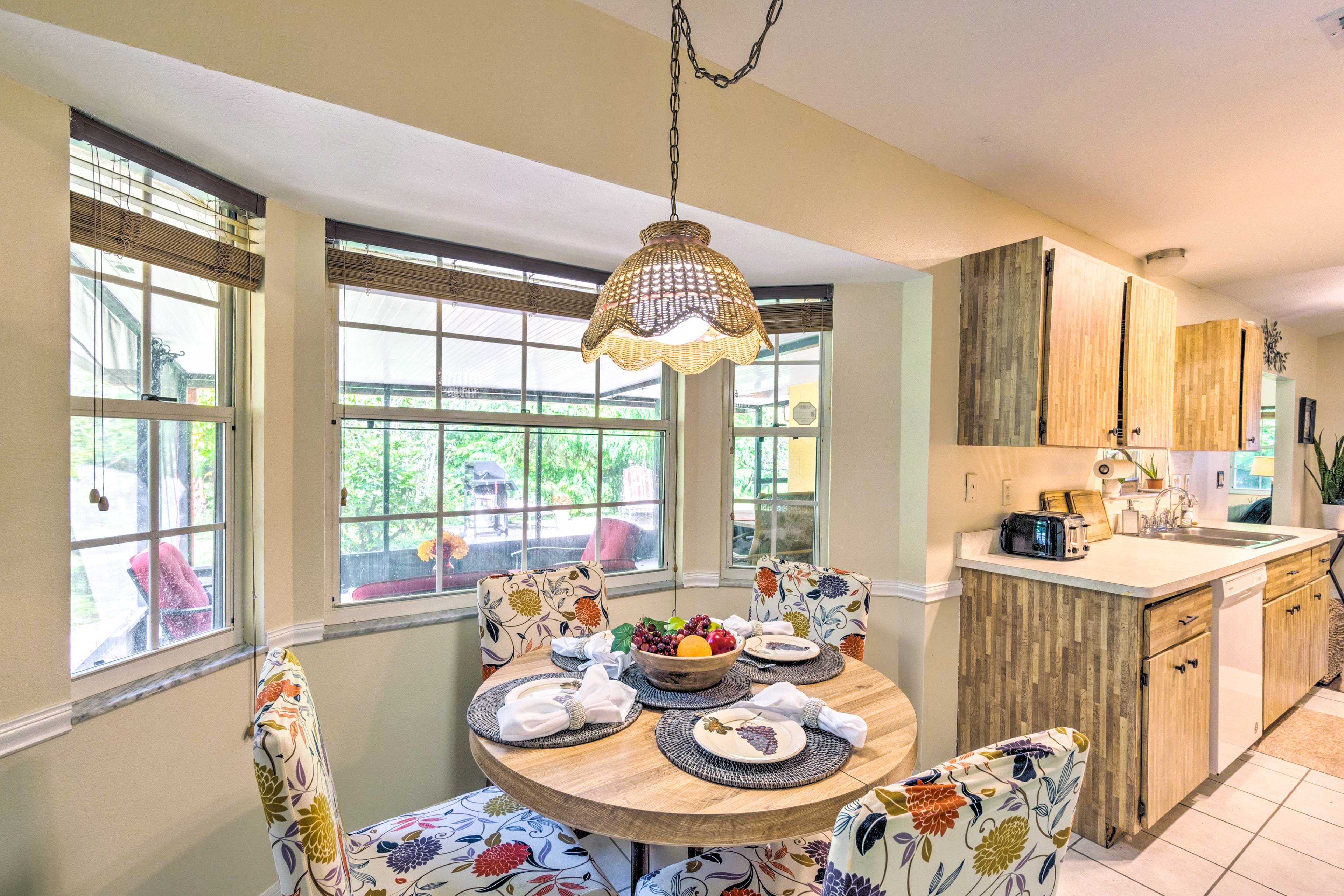 Dining Area | Dishware/Flatware | Trash Bags/Paper Towels