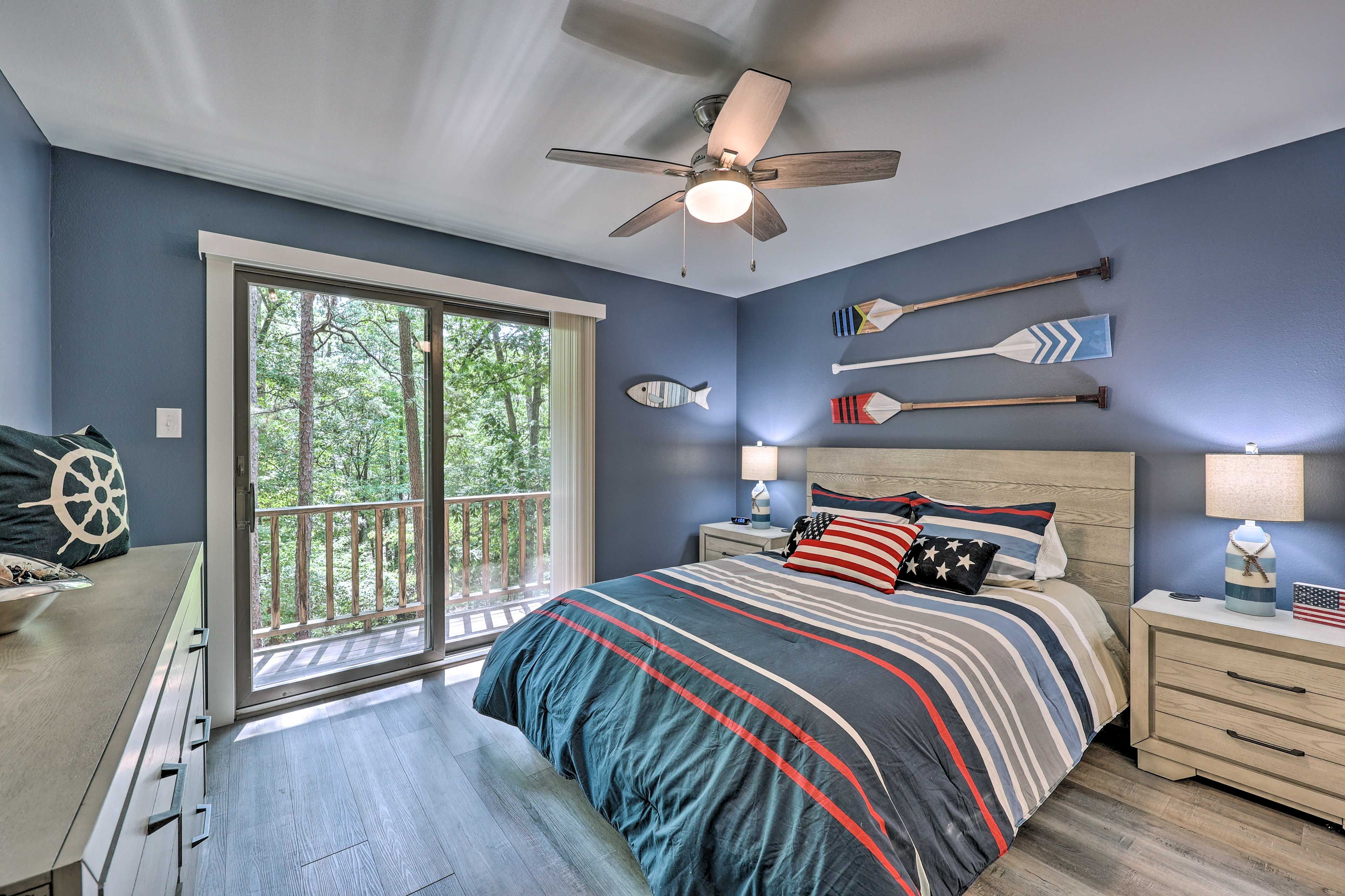 Bedroom 1 | Queen Bed | Linens Provided | Deck Access
