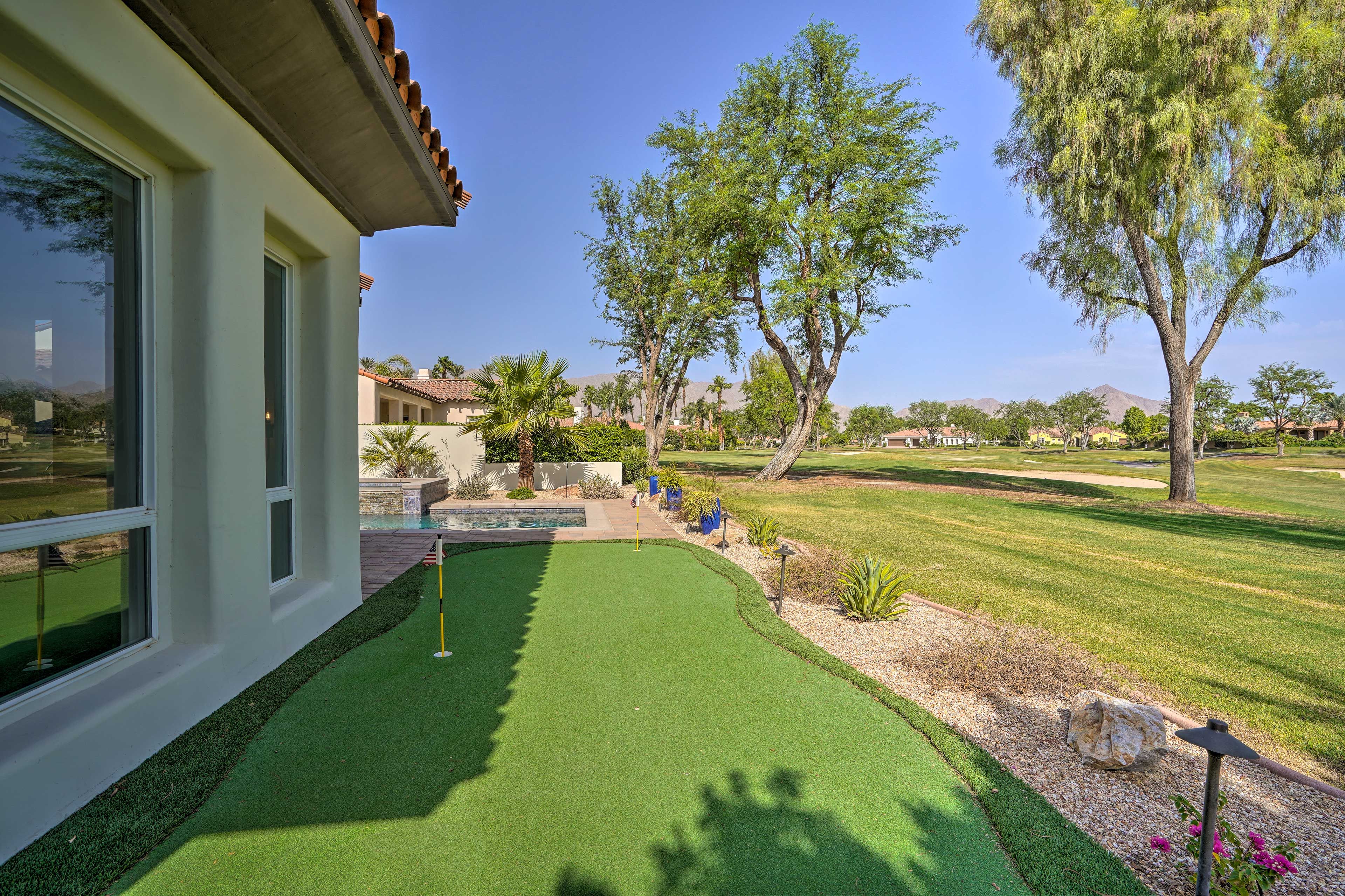 Private Putting Green | Golf Course & Mountain Views