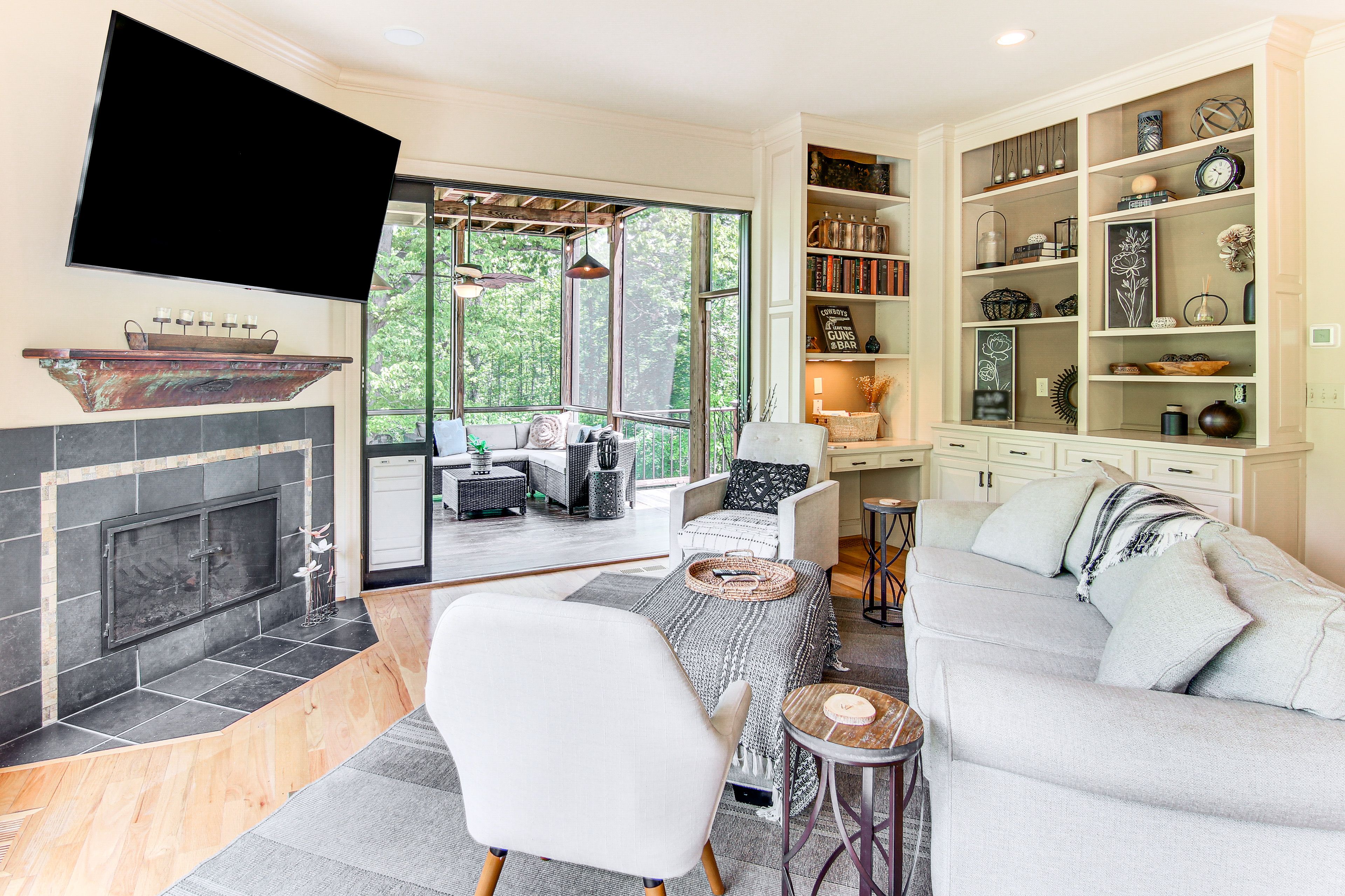 Living Room | Main Level | Smart TV | Fireplace