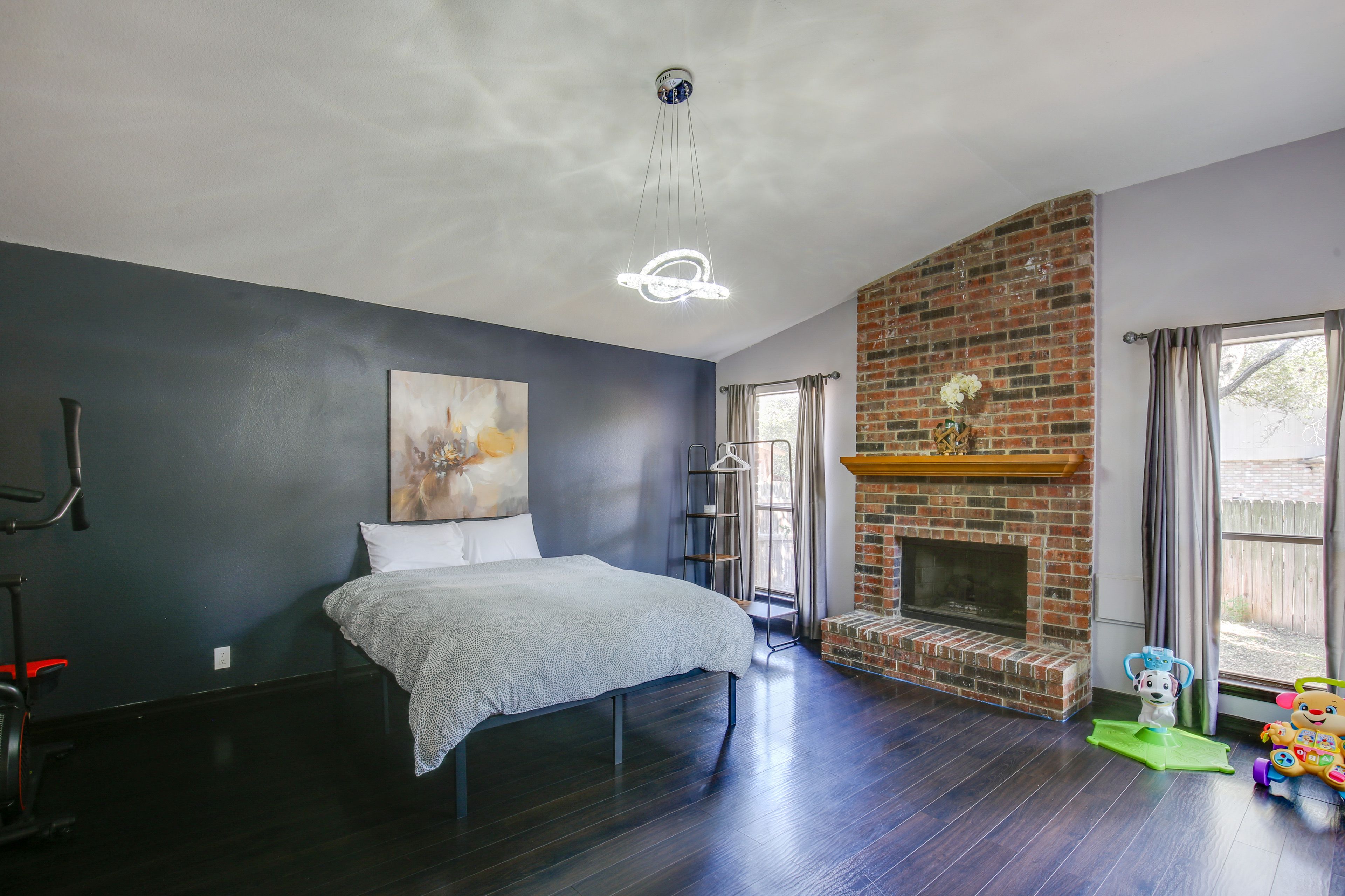 Bedroom 2 | 1st Floor | Queen Bed | Exercise Machine