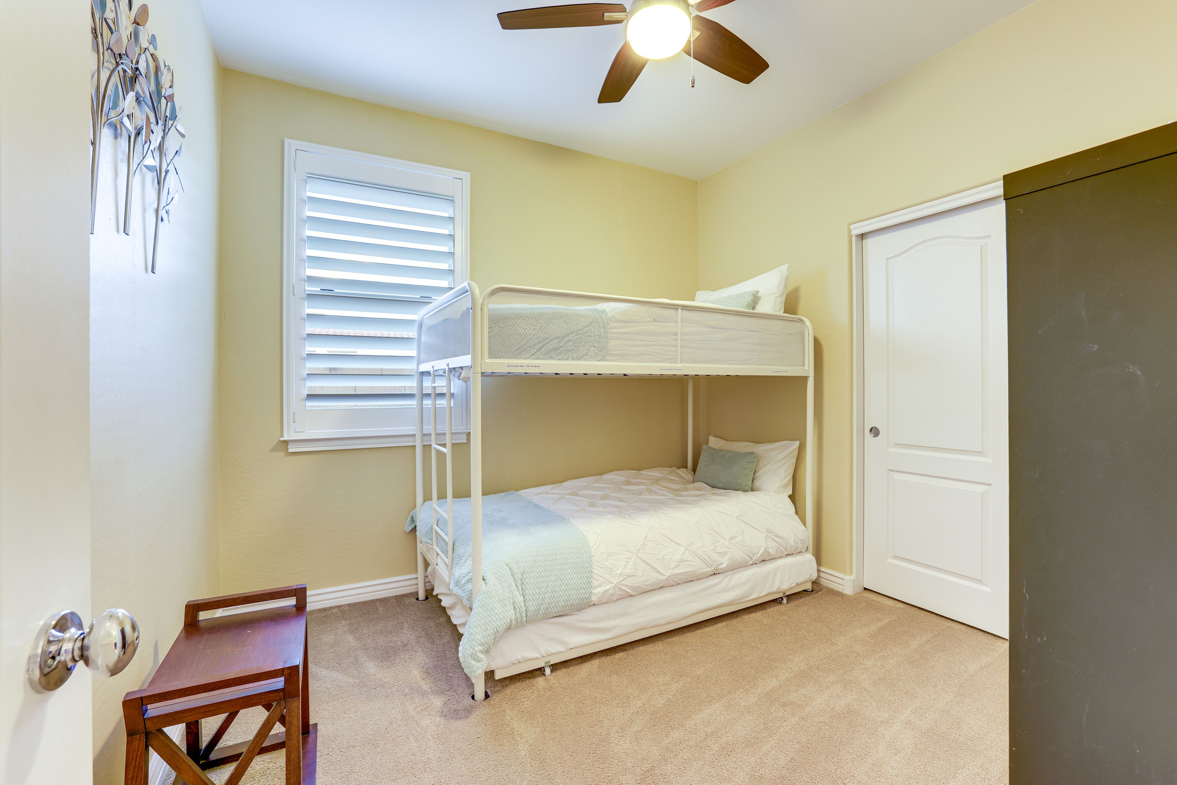 Bedroom 3 | Twin Bunk Bed w/ Twin Trundle | Twin Rollaway Bed