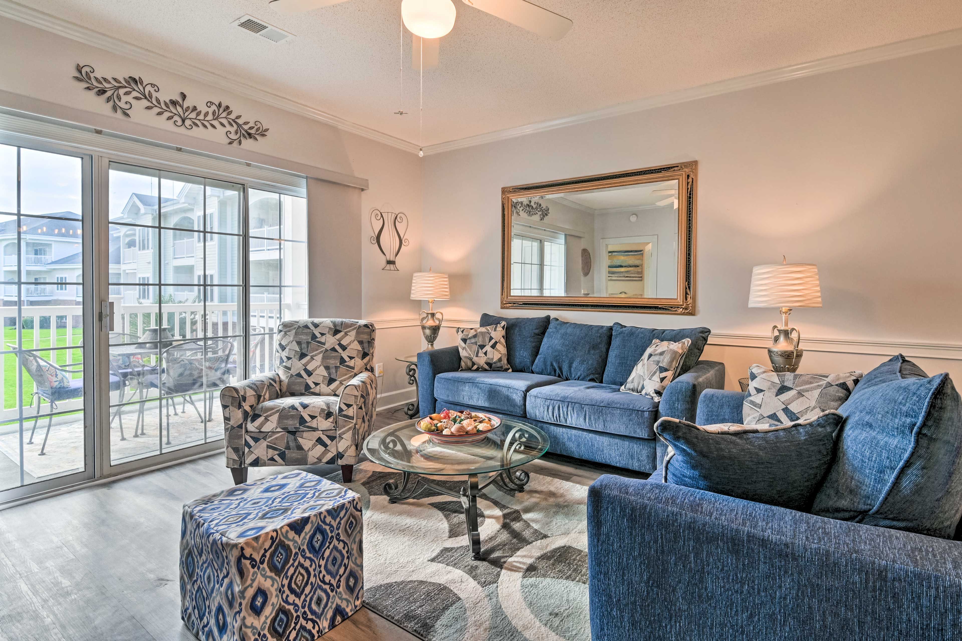 Living Room | 2nd-Floor Unit | Central A/C & Heating | Smart TV w/ Basic Cable
