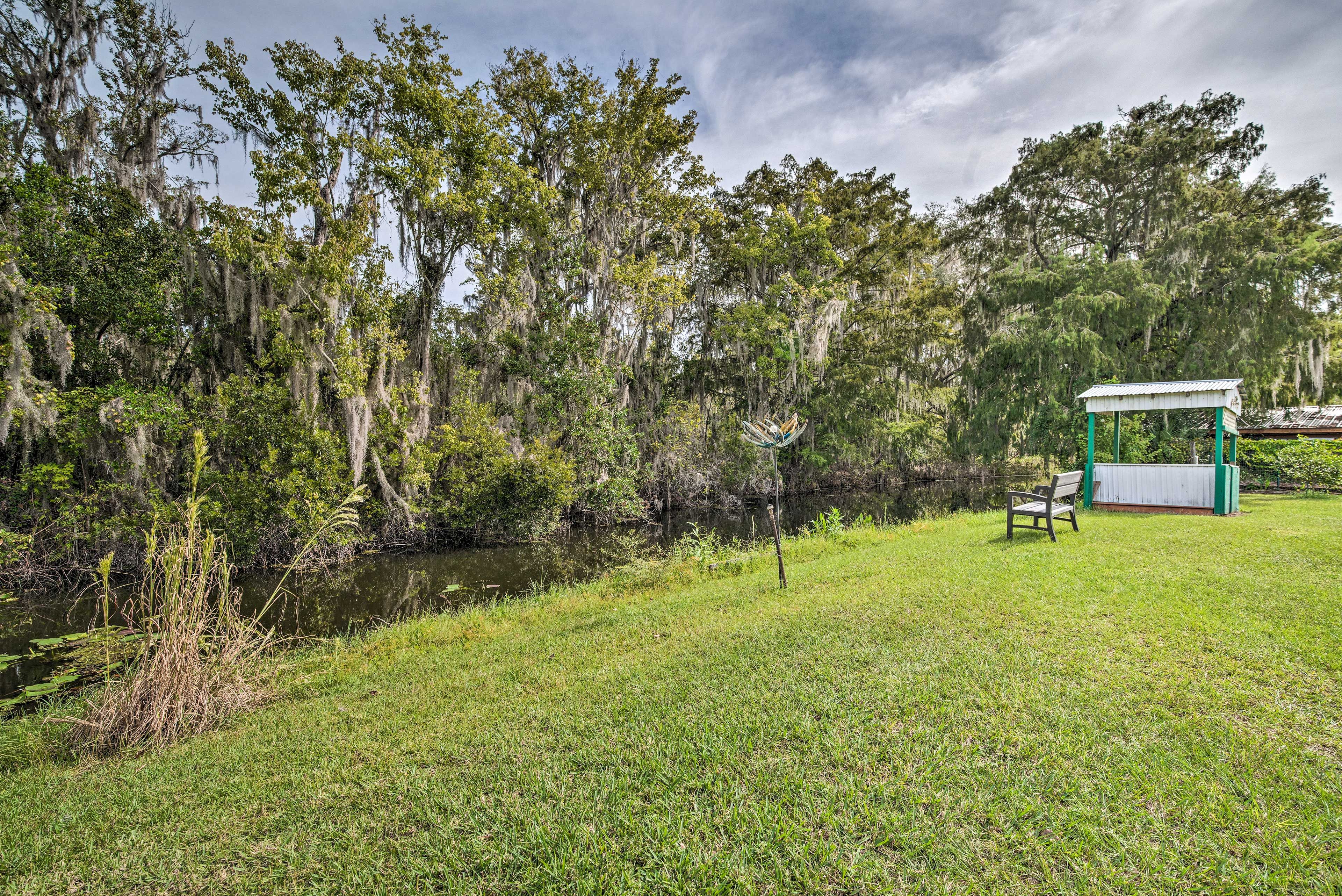 Backyard | Covered Boathouse | Fishing Boats & Pontoons Only