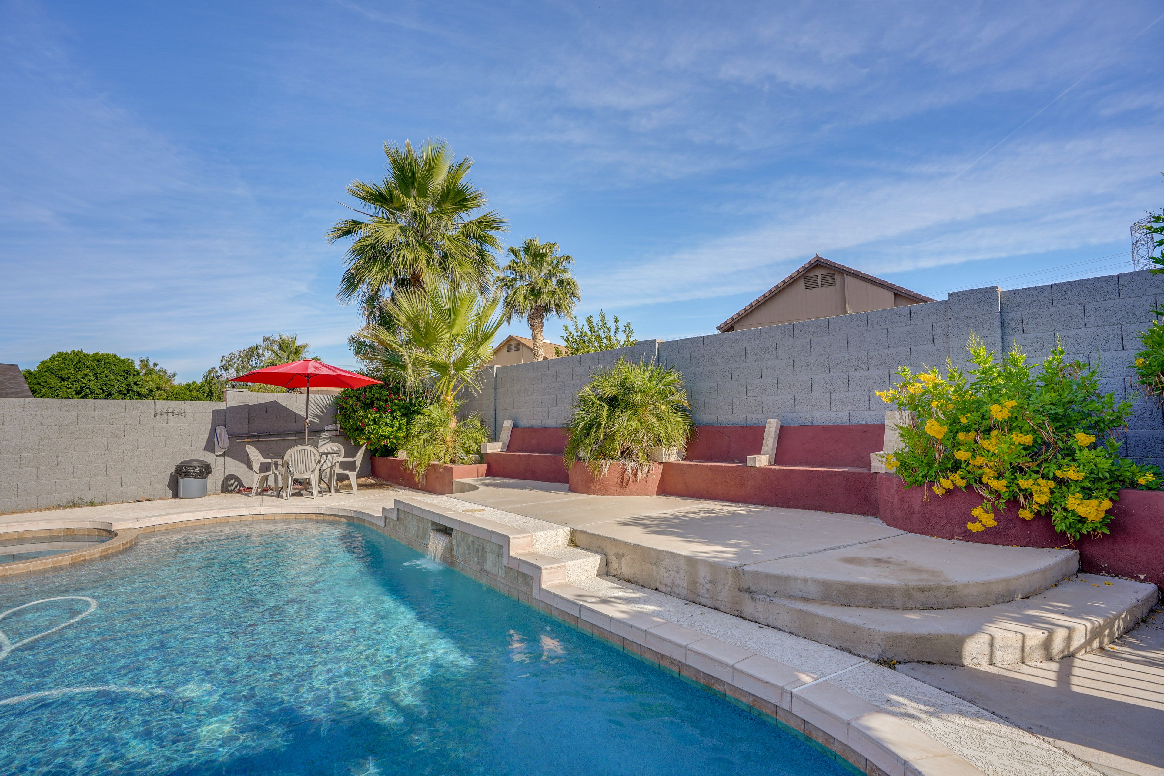 Fenced Patio | Saltwater Pool | Optional Pool Heat Fee | Depth: 3'-4.5'