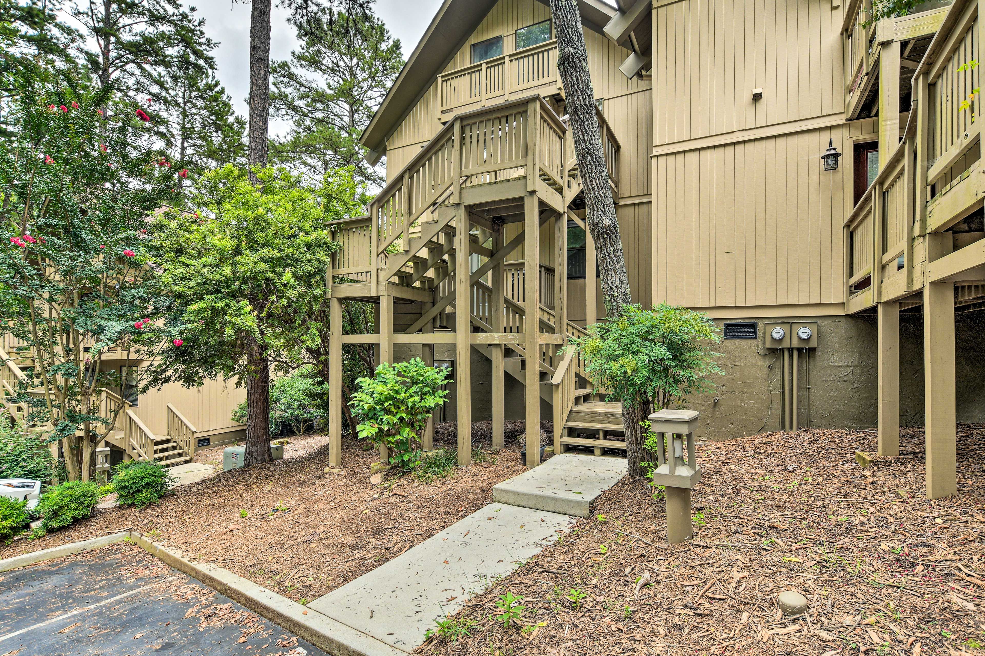 Property Exterior | Community Parking Lot (2 Vehicles)