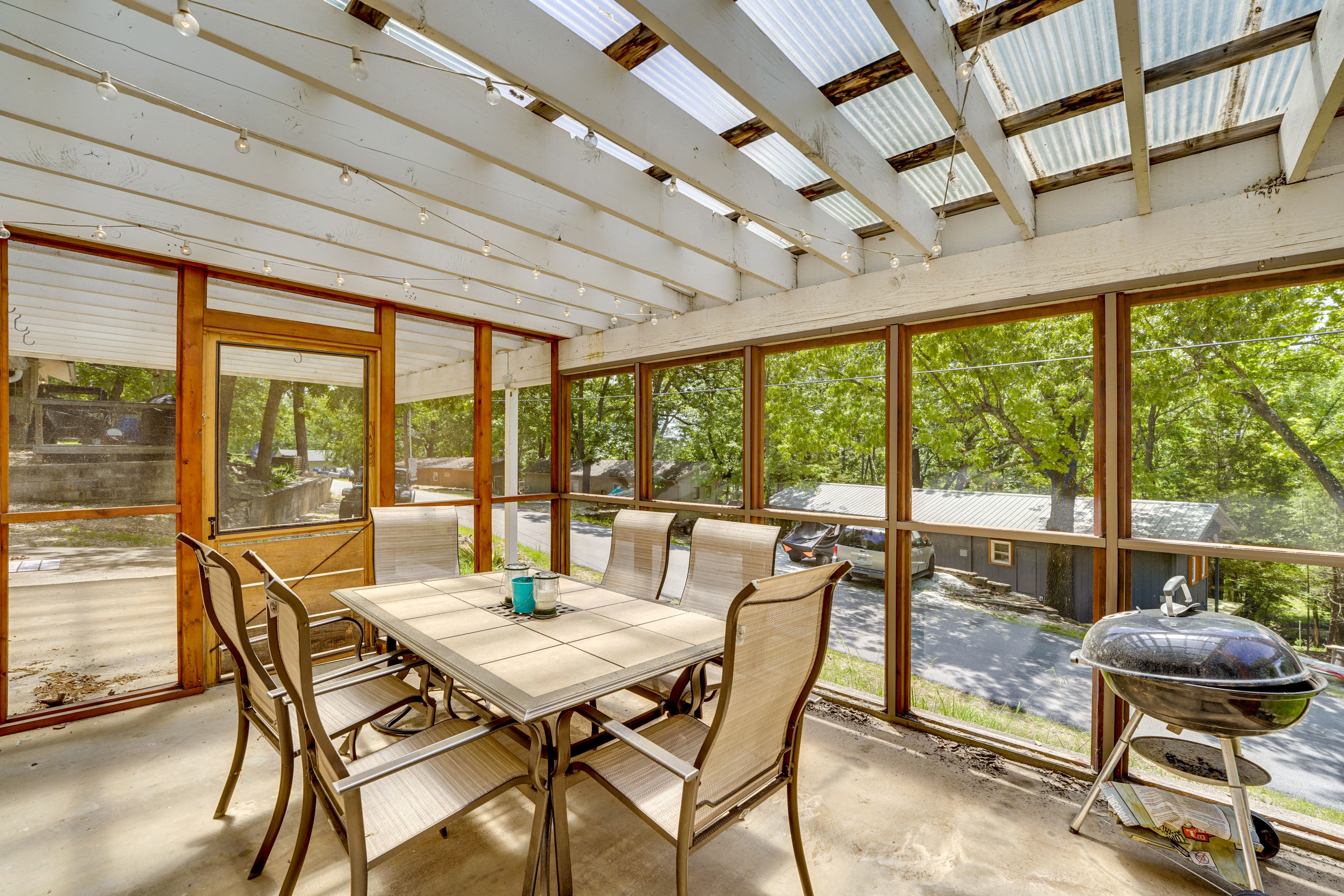 Covered Deck | Charcoal Grill