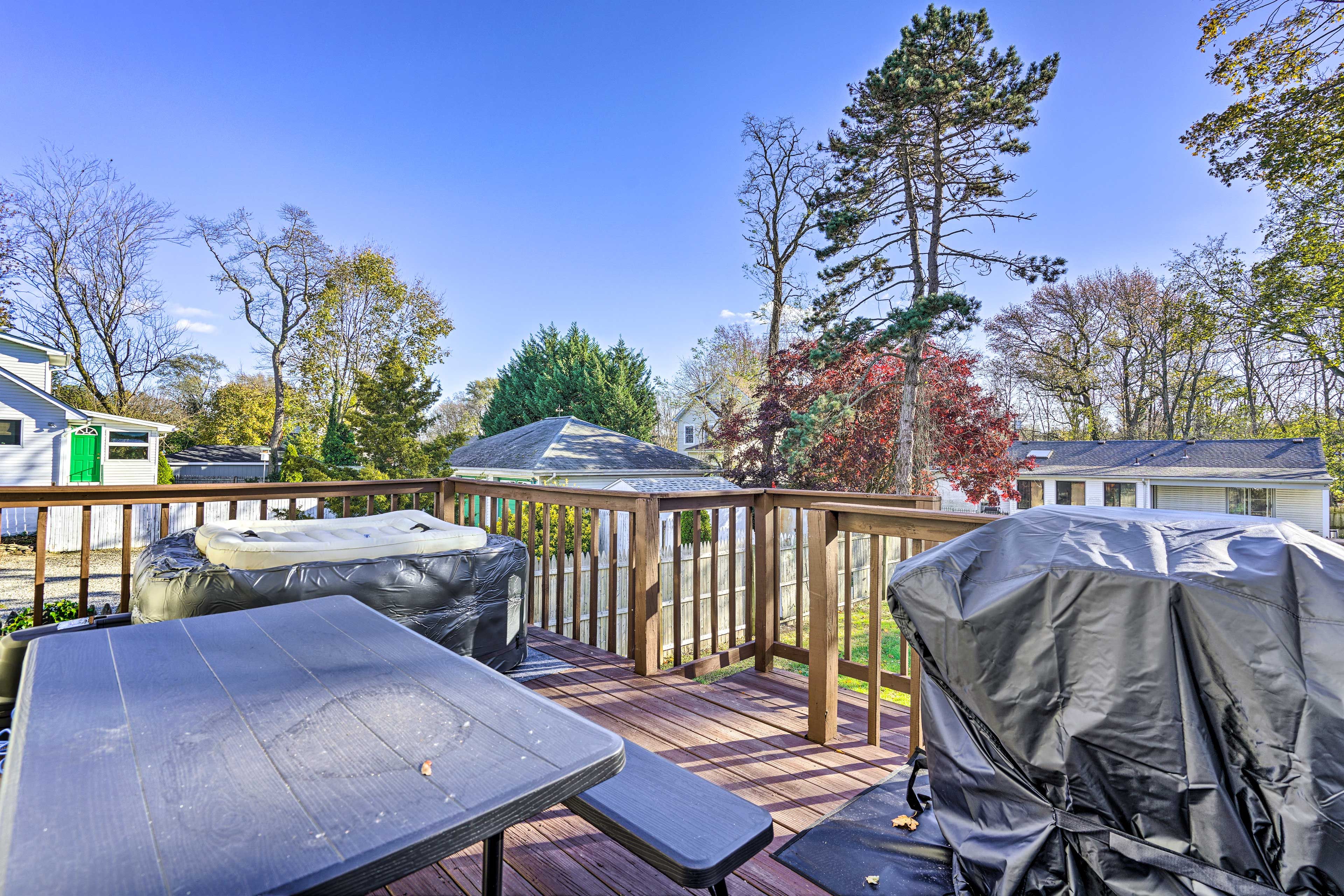 Deck | Gas Grill | Private Hot Tub Not Available for Guest Use
