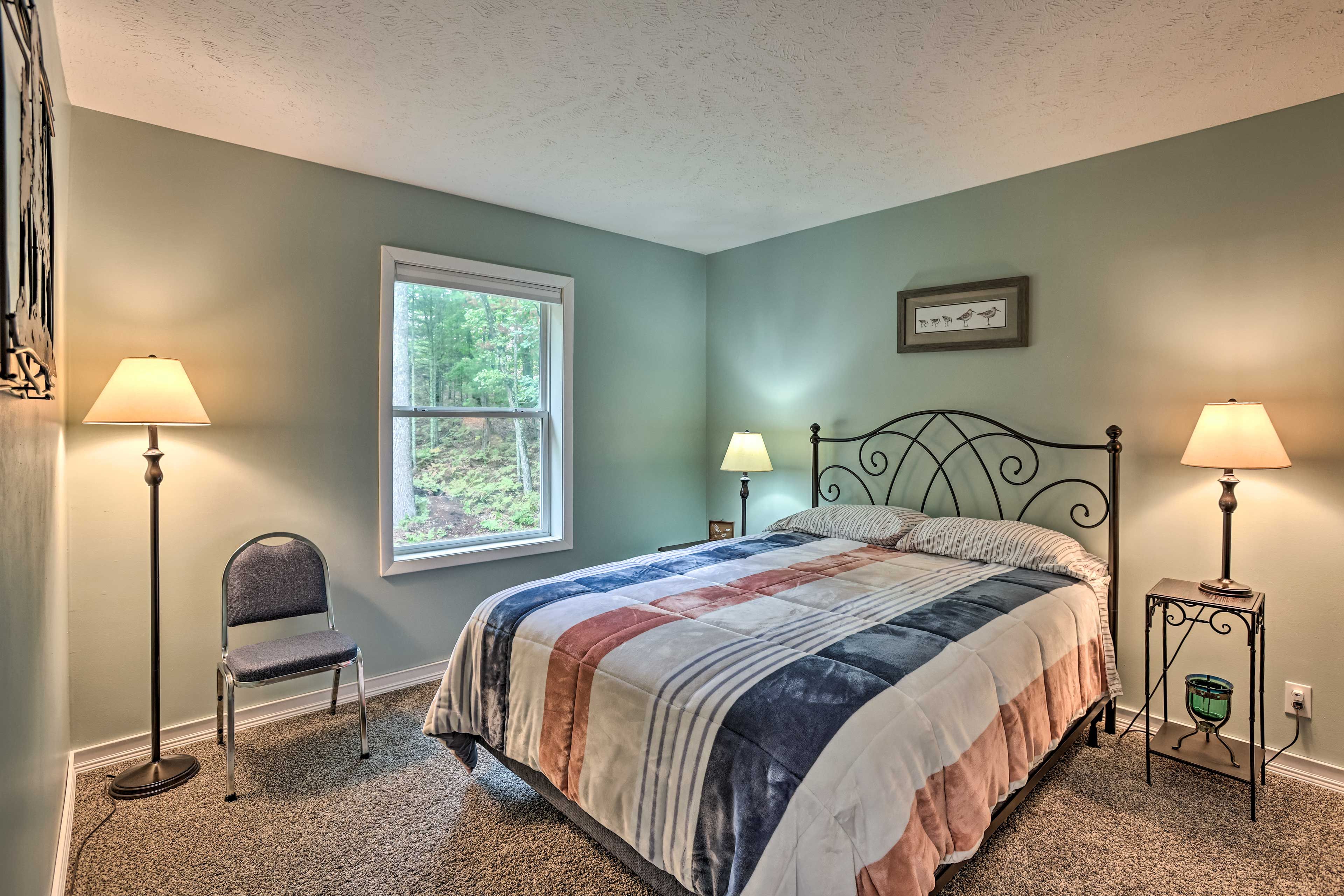 Bedroom 3 | Queen Bed | Central Air Conditioning & Heating