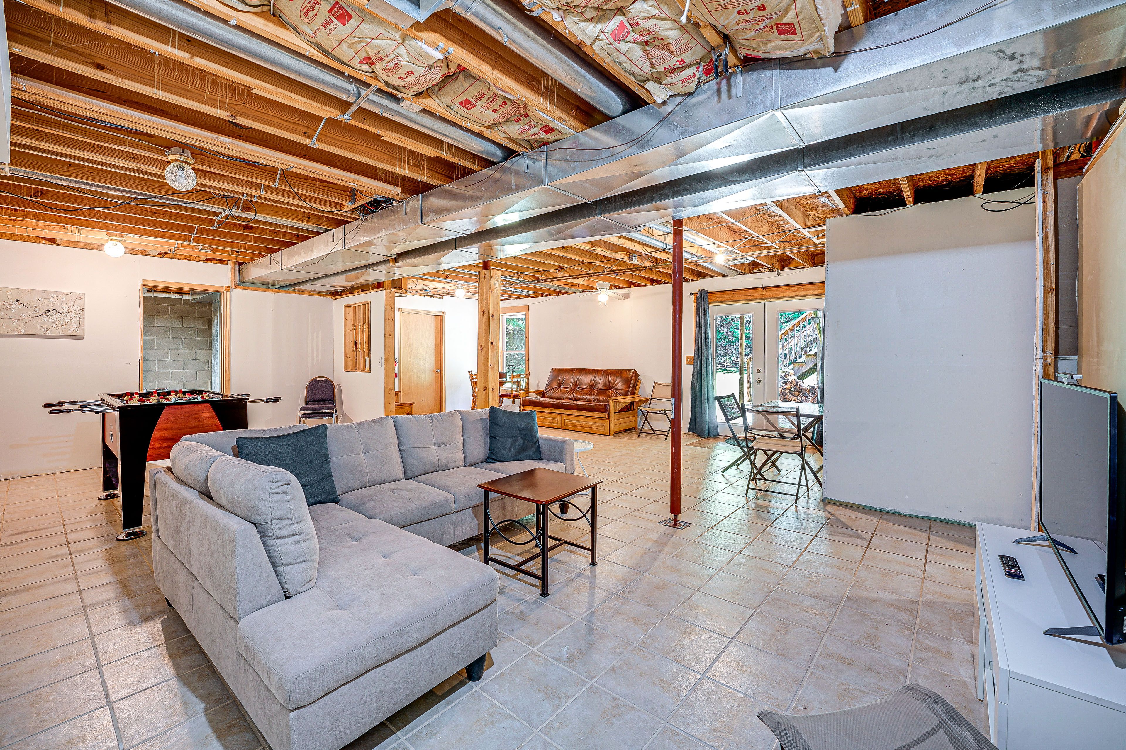 Walkout Basement | Futon | Board Games | Beach Supplies