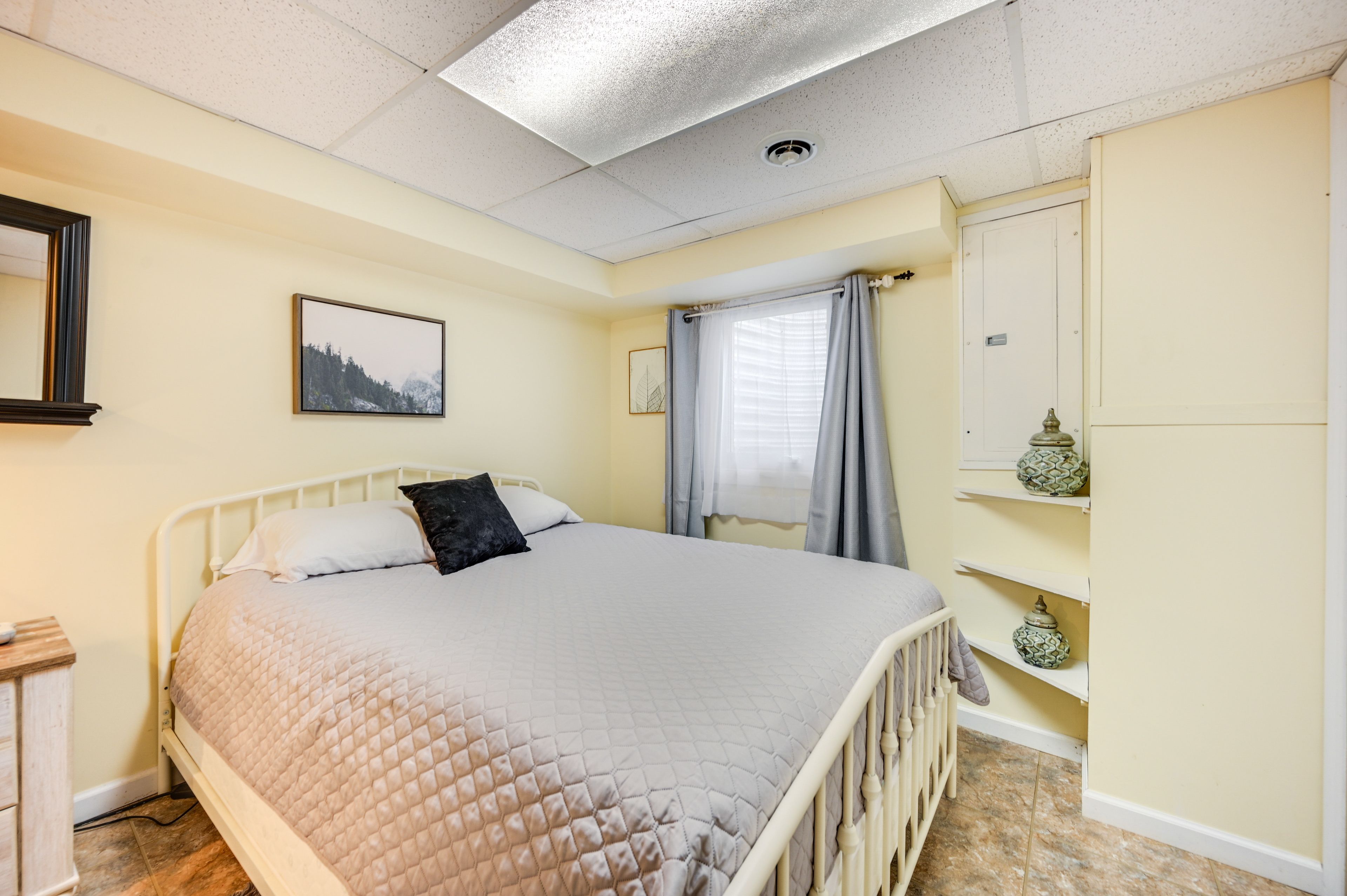 Bedroom 2 | Queen Bed | Pack 'n Play | Basement | Hangers