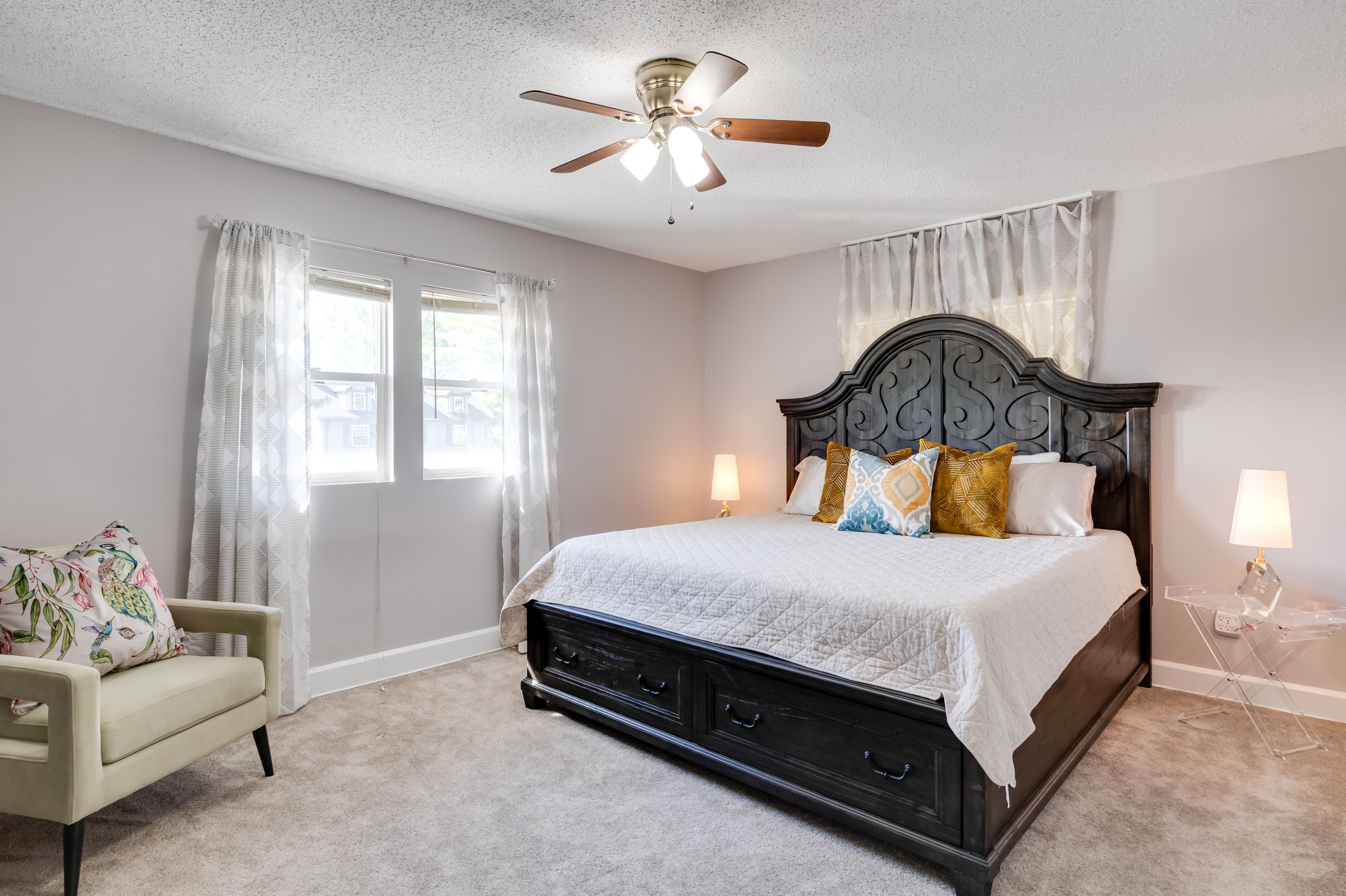 Bedroom 1 | King Bed | Linens Provided | Smart TV | 2nd Floor