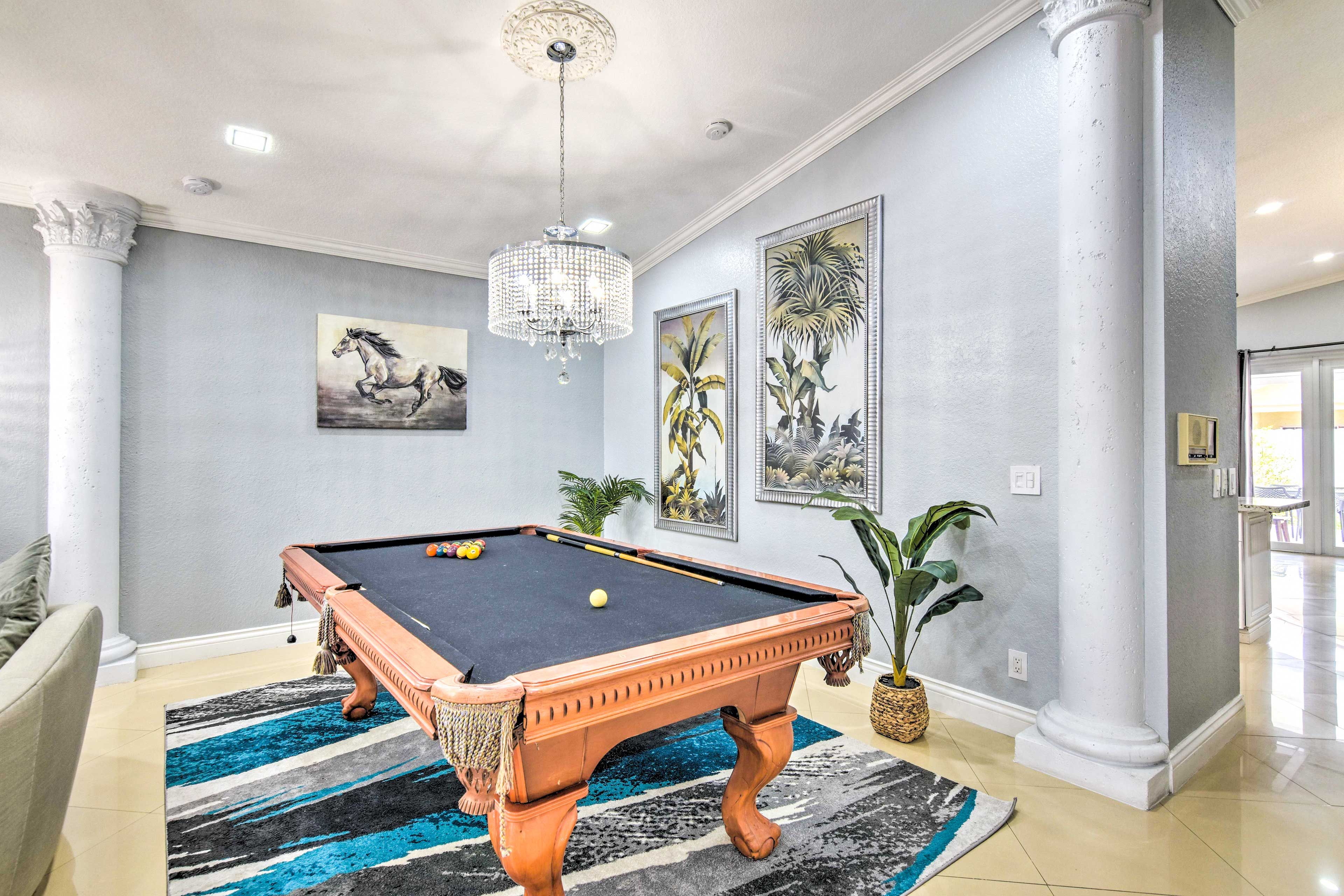 Game Room | Pool Table | Open Floor Plan | Central A/C & Heating