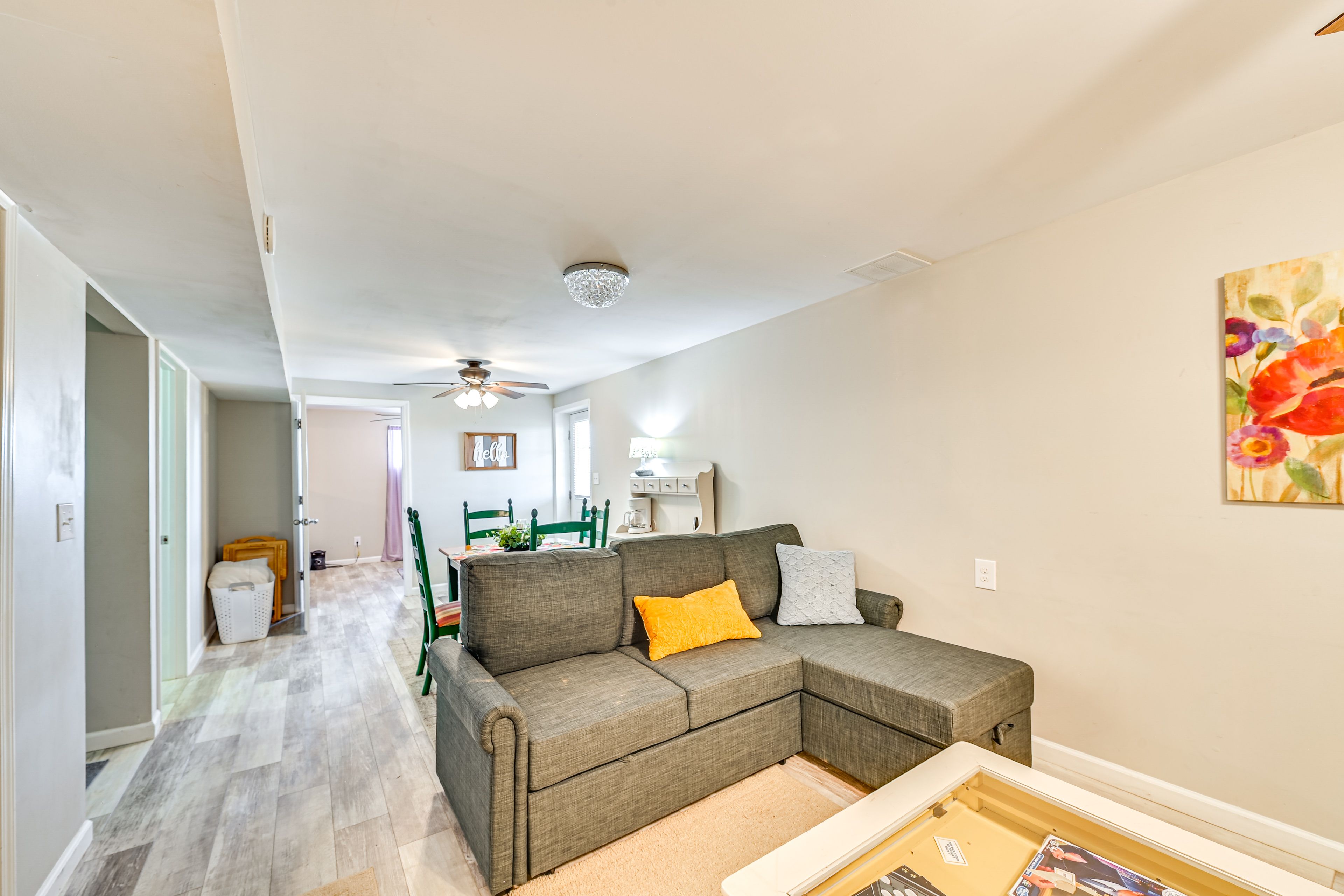 Downstairs Living Room | Sleeper Sofa | Dining Area