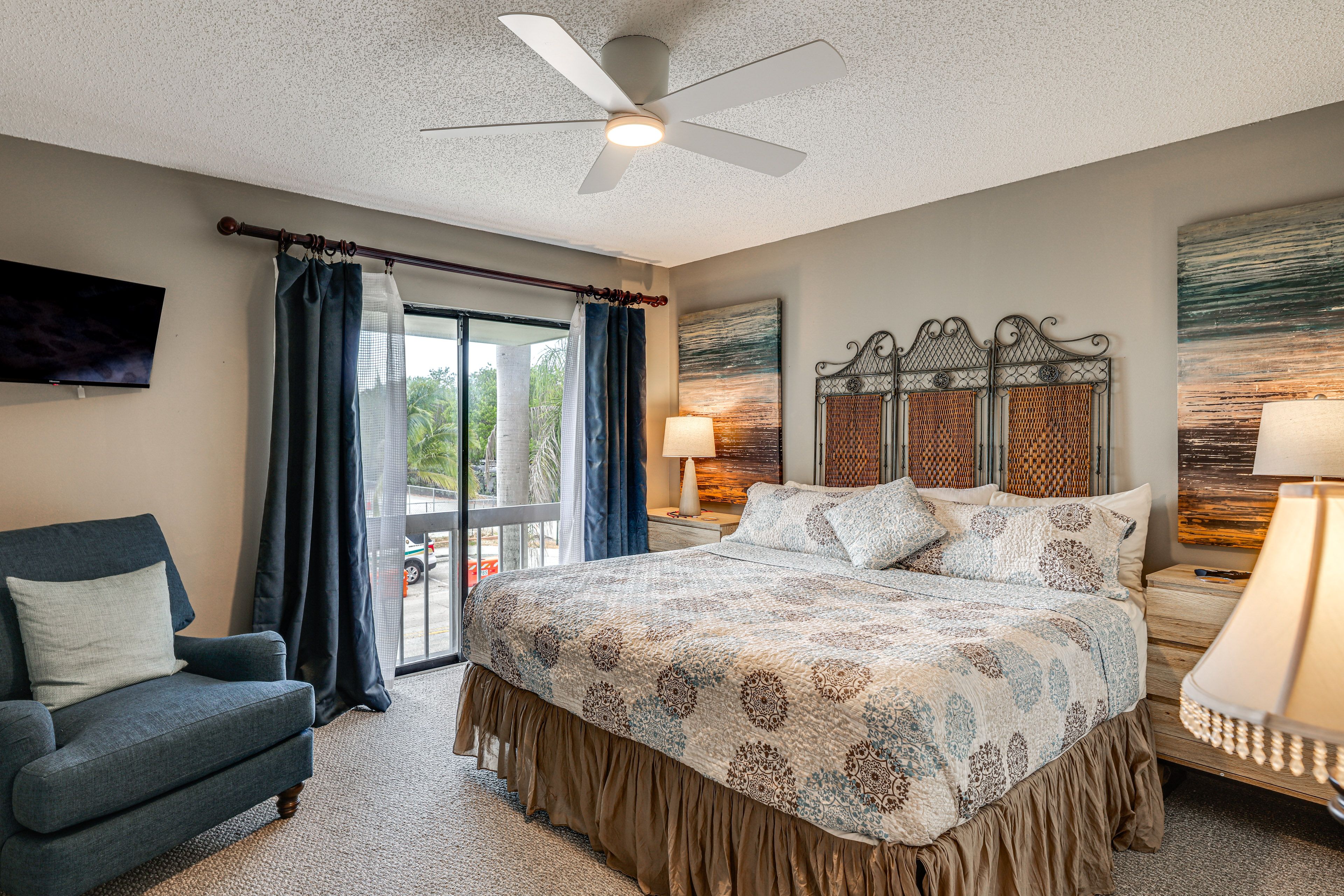 Bedroom 1 | 2nd Floor | King Bed | Smart TV | Linens Provided