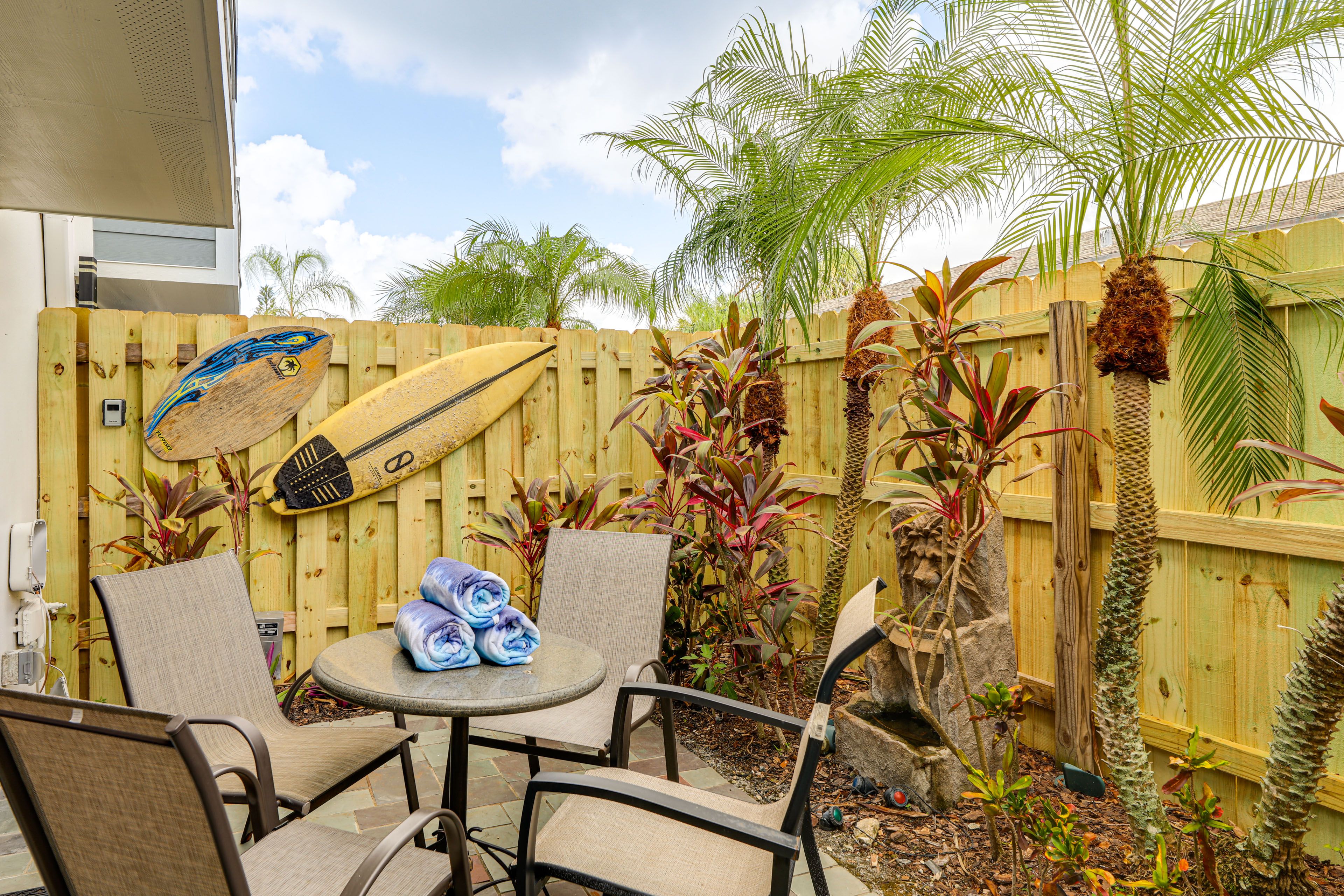 Fenced-In Patio | Outdoor Dining | Shared Grill On-Site