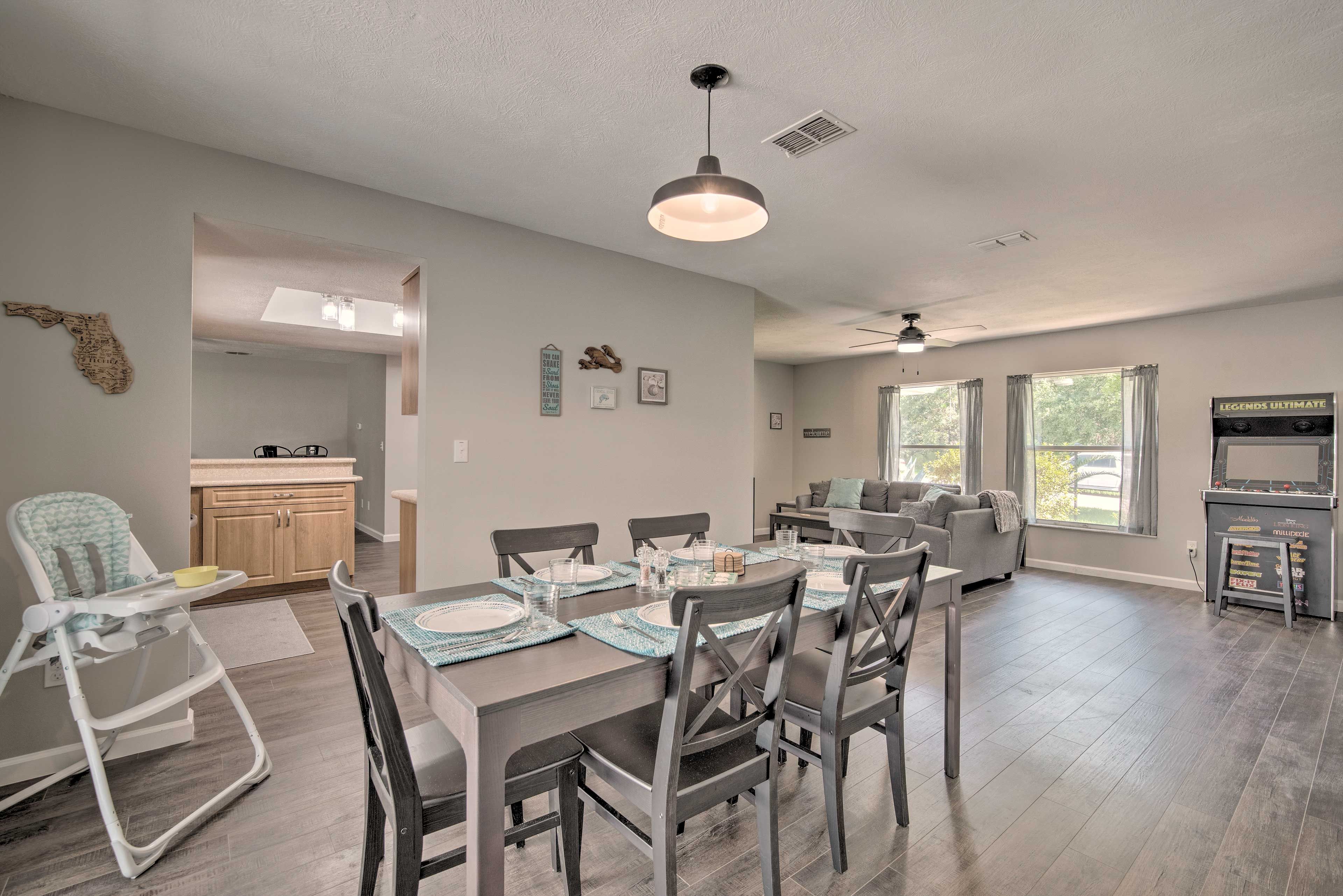 Dining Area | Main Level | Dishware + Flatware | High Chair
