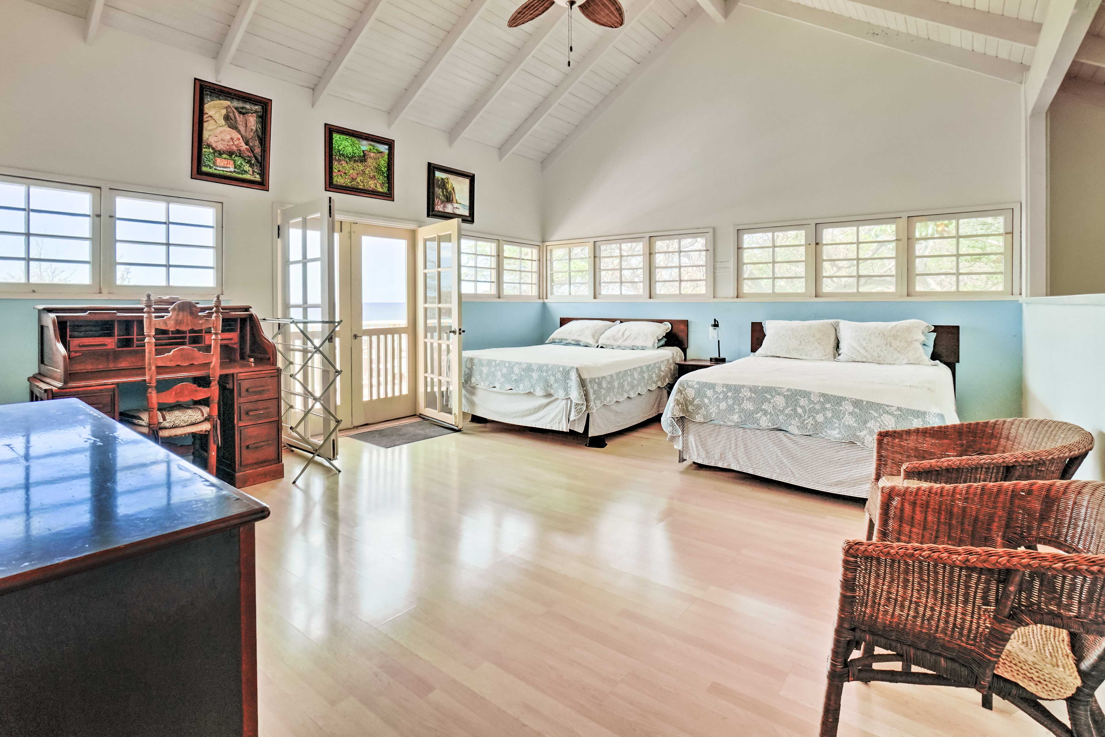 Bedroom 2 | 2 Queen Beds | 2nd Floor | Private Balcony | 2nd Floor