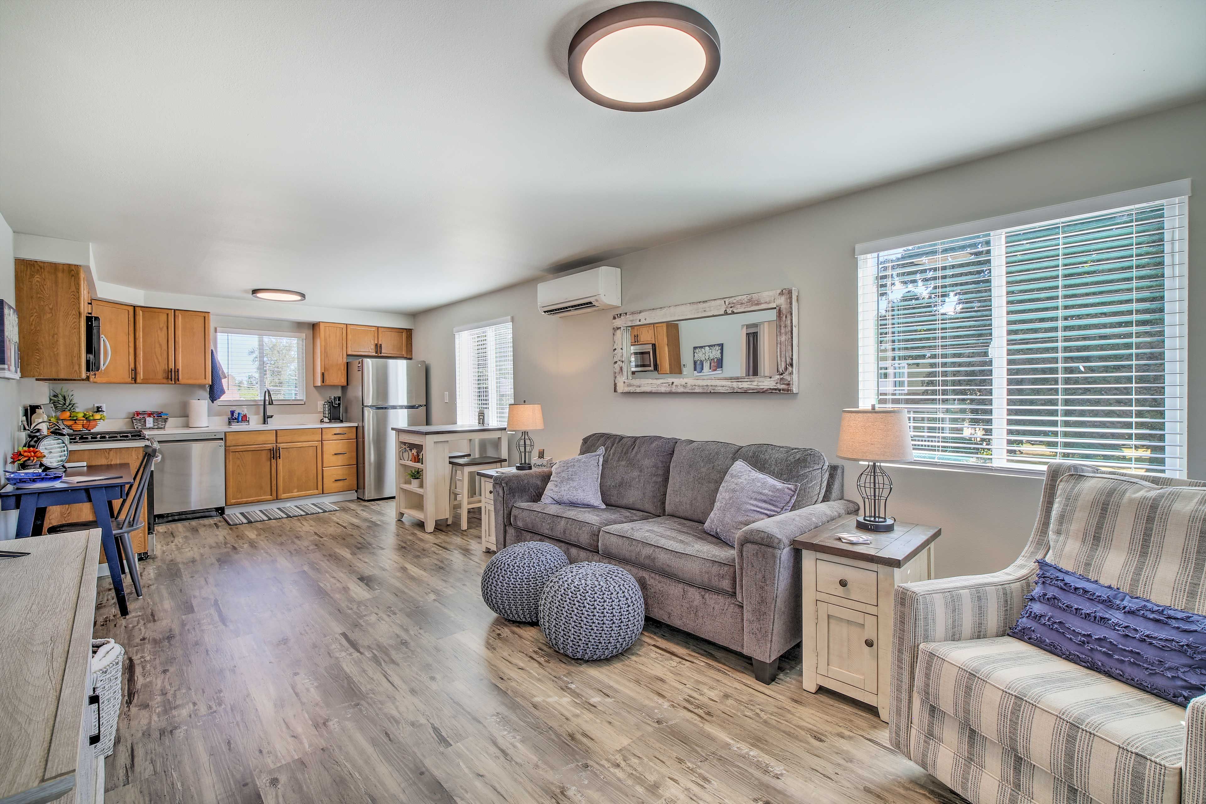 Buckley Vacation Rental | 1BR | 1BA | 575 Sq Ft | Stairs Required | 2nd Floor